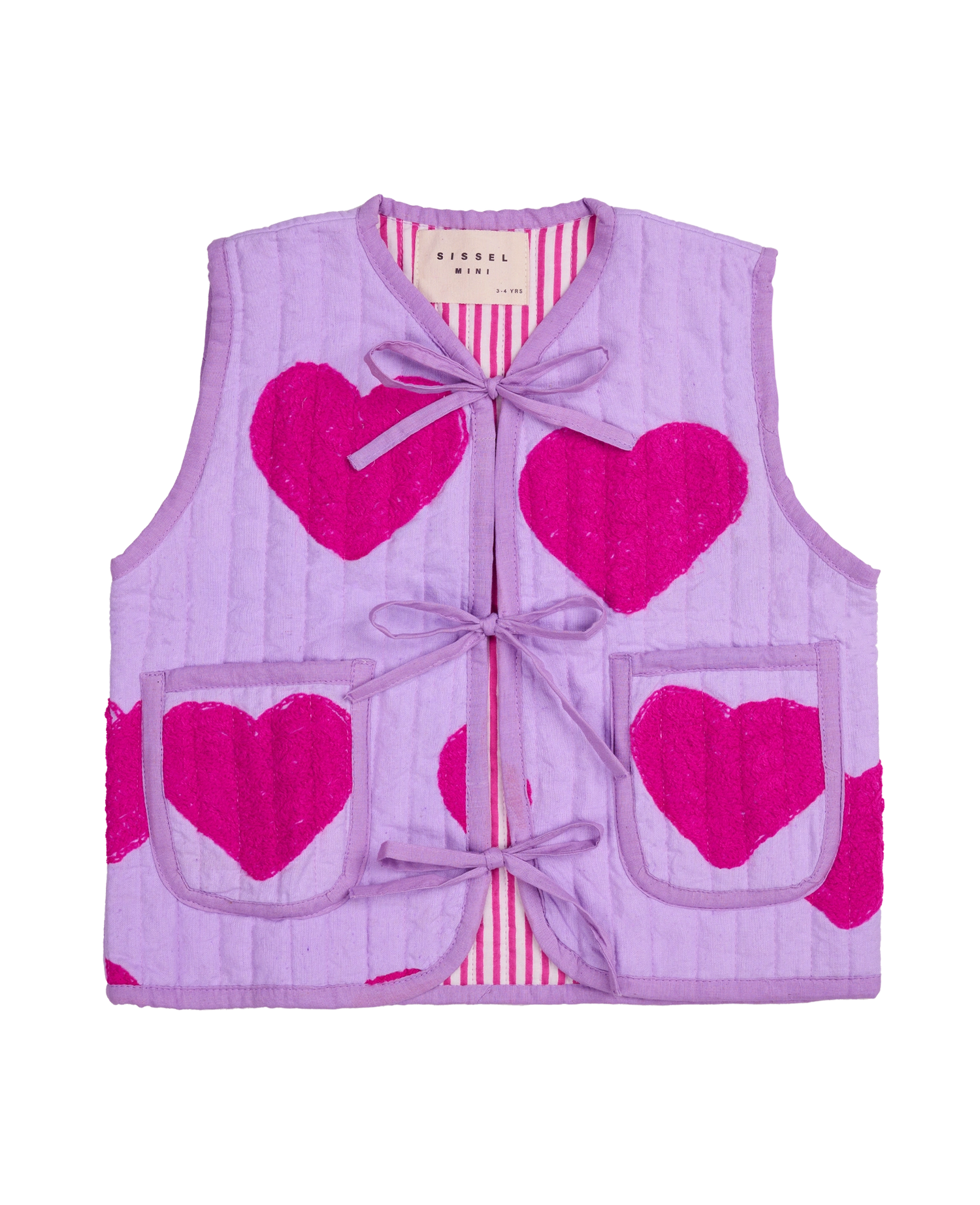 Honey MINI Vest - Pink Hearts