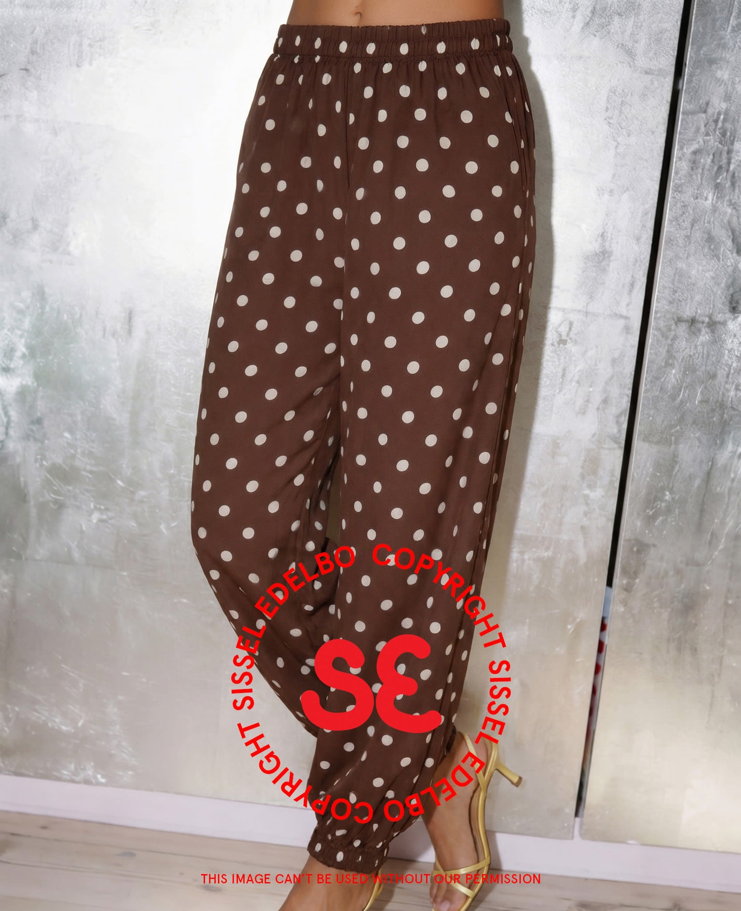 Iluna Pants - Brown Dot