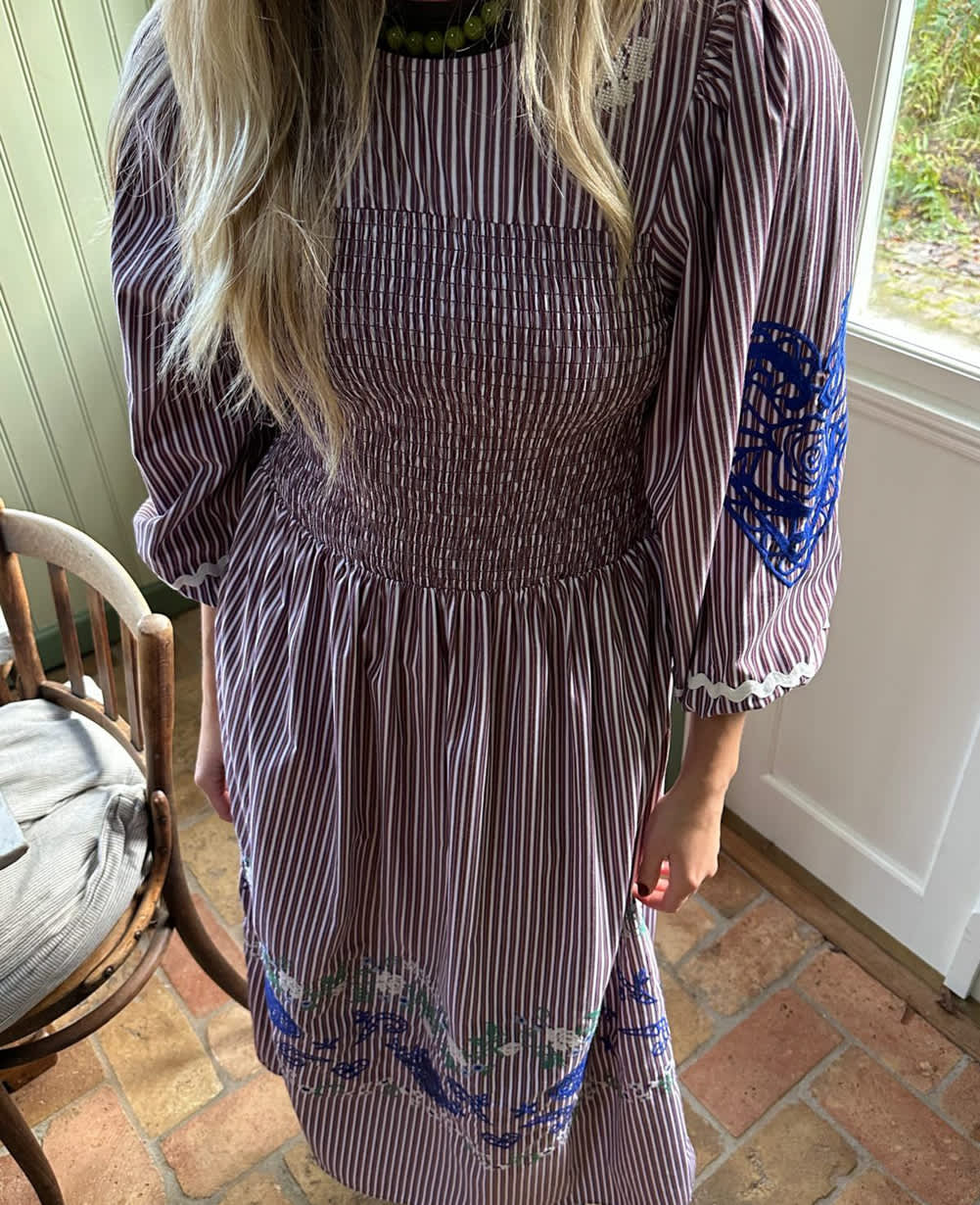 Ivy Dress - Purple Stripes