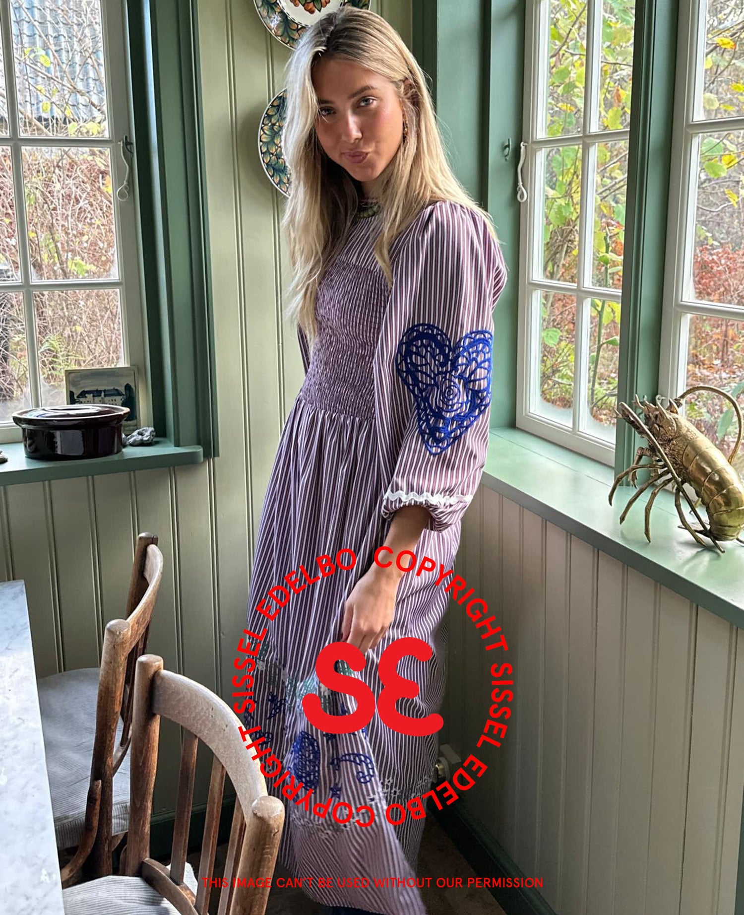Ivy Dress - Purple Stripes