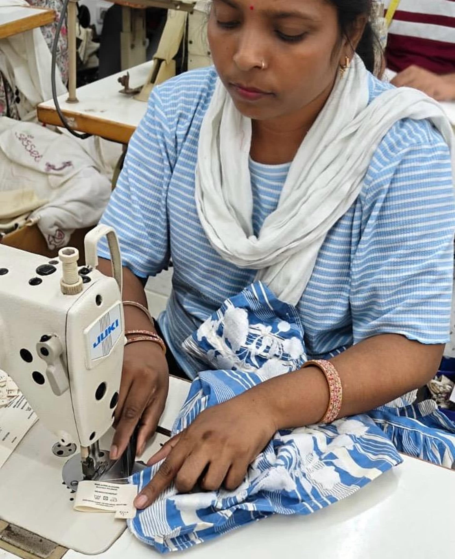 Juliane Top - Blue Stripes