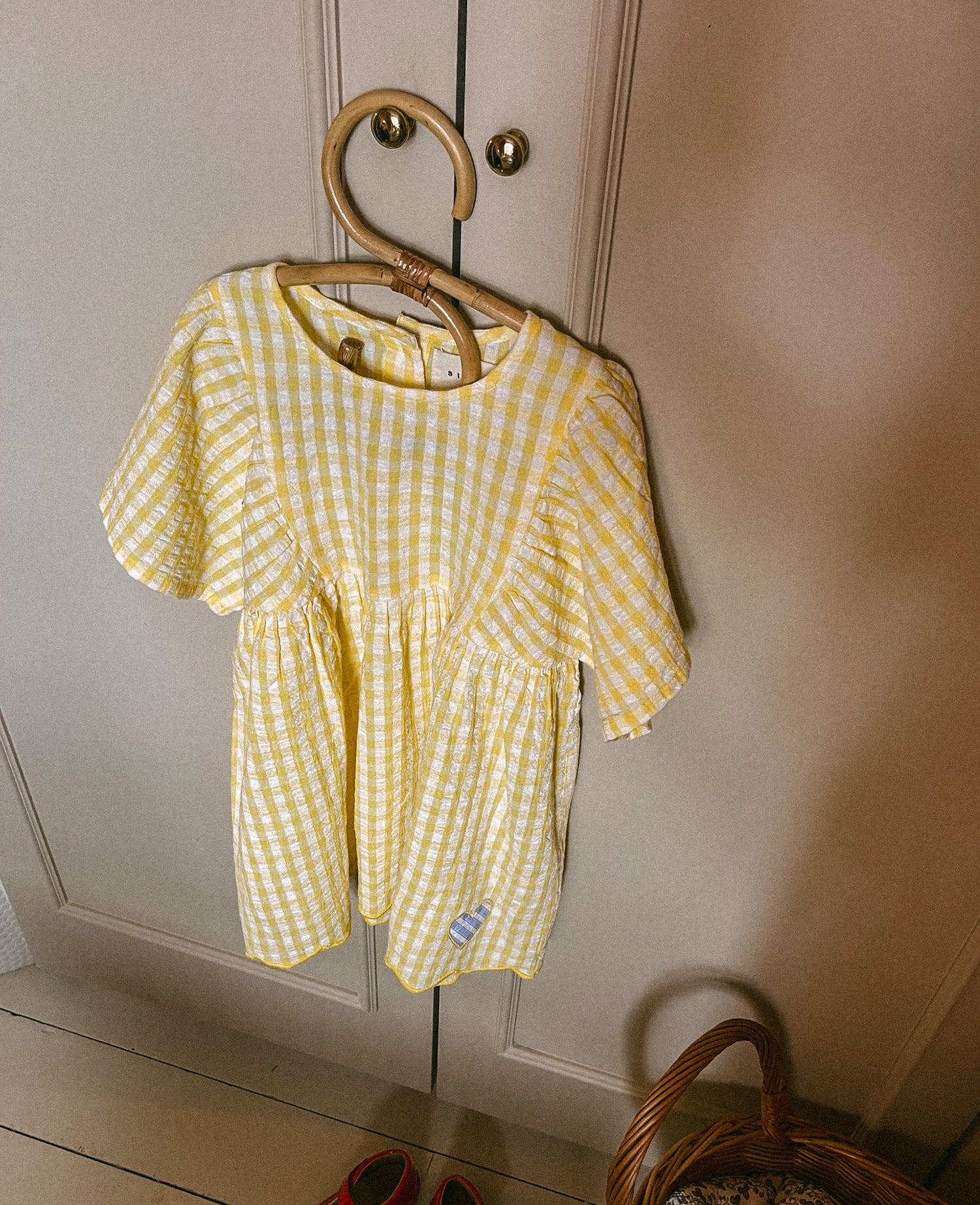 Katrine MINI Dress - Yellow Checks