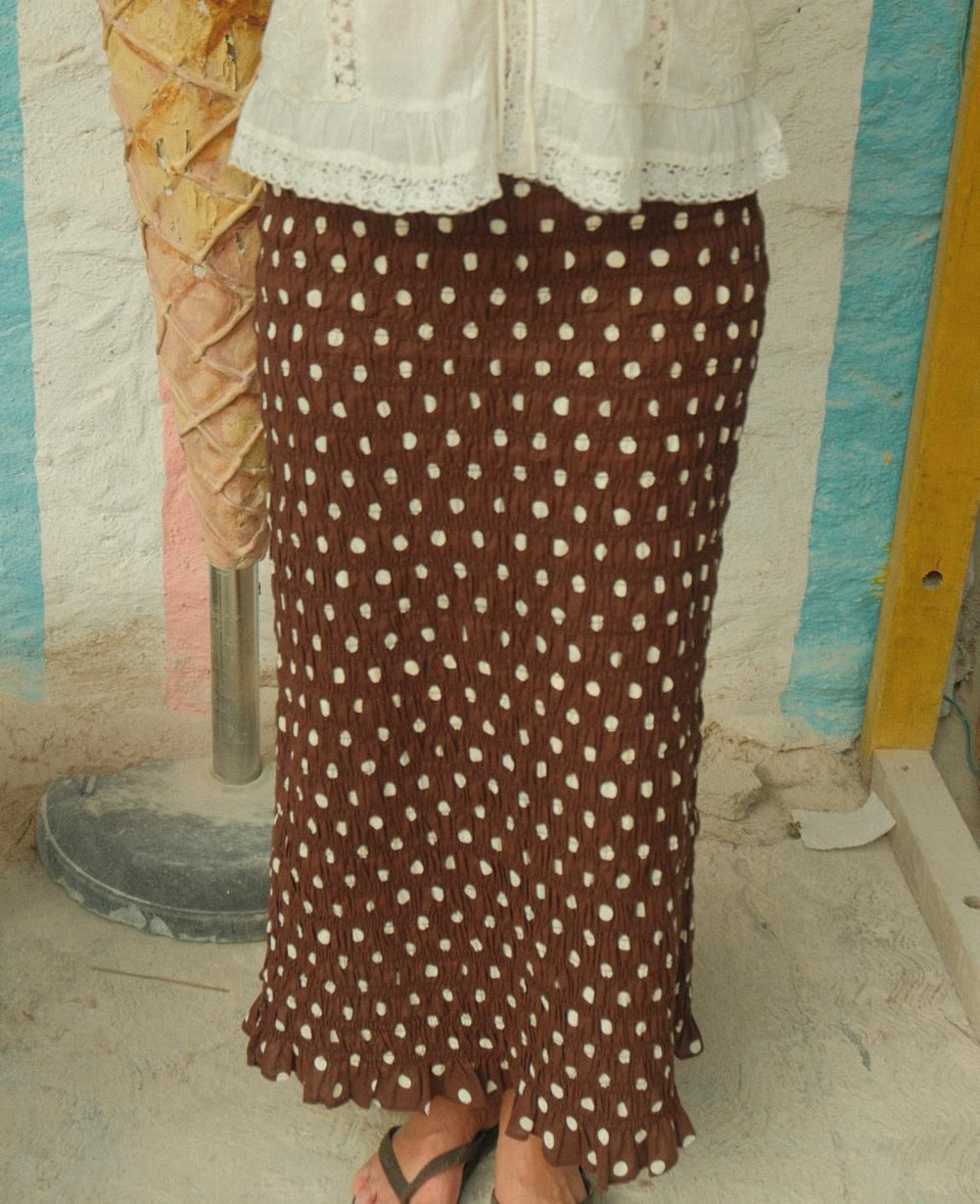Lady Skirt - Brown Dot