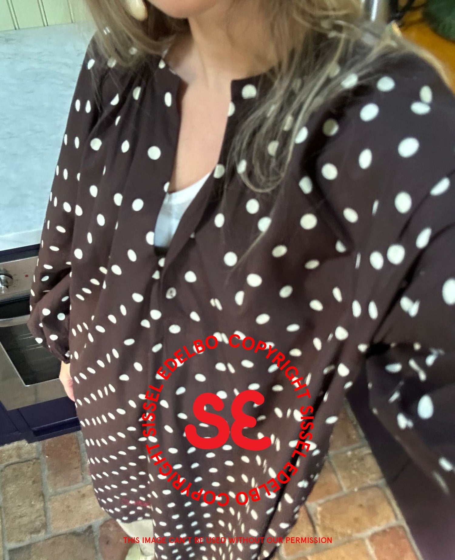 Lara Dress - Cream Dot