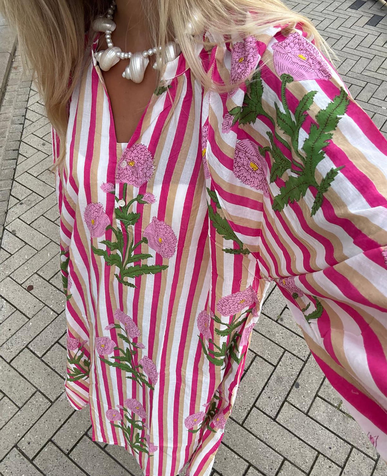 Lara Dress - Poppy Pink