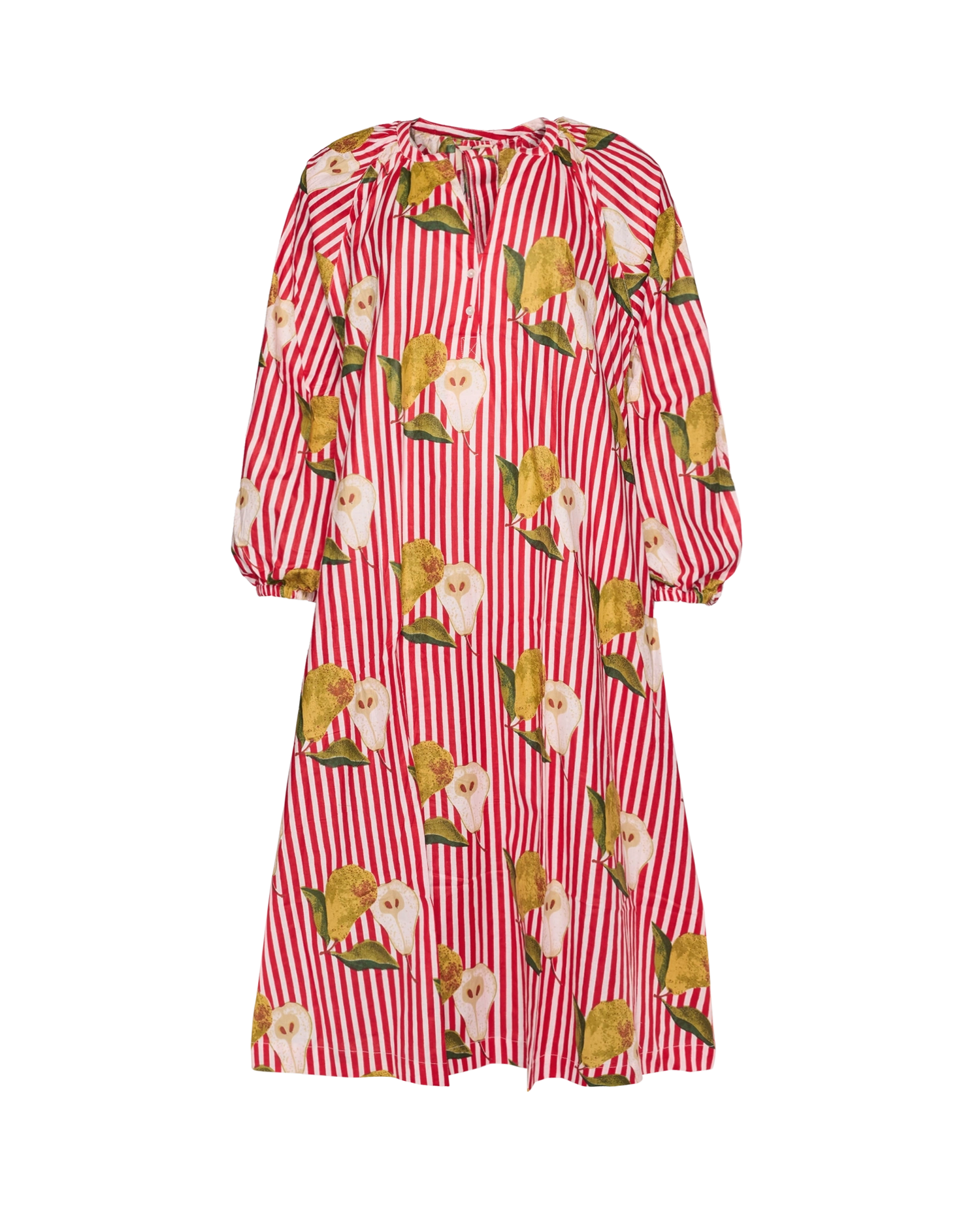 Lara Dress - Red Stripes