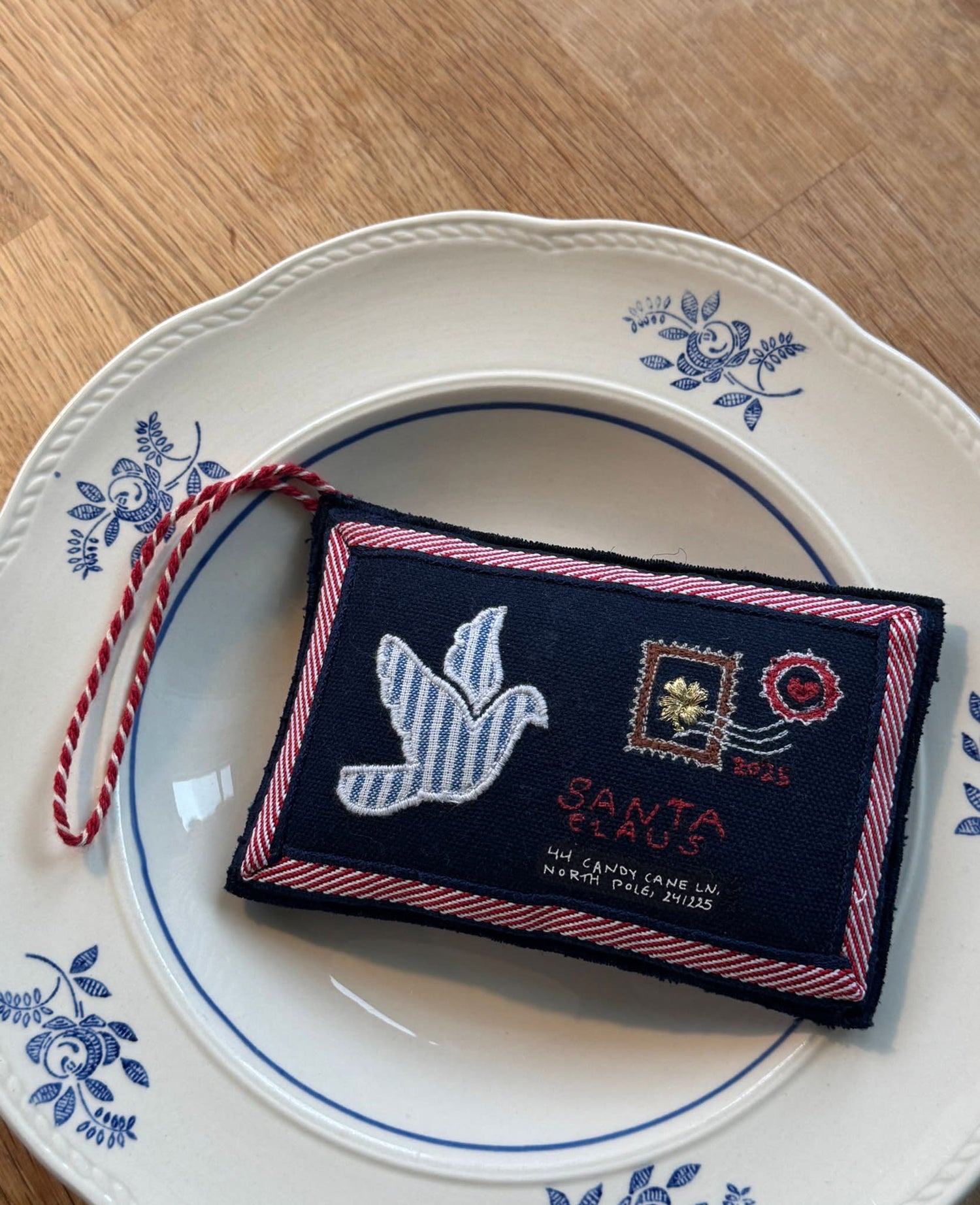 Christmas Letter Ornament - Navy