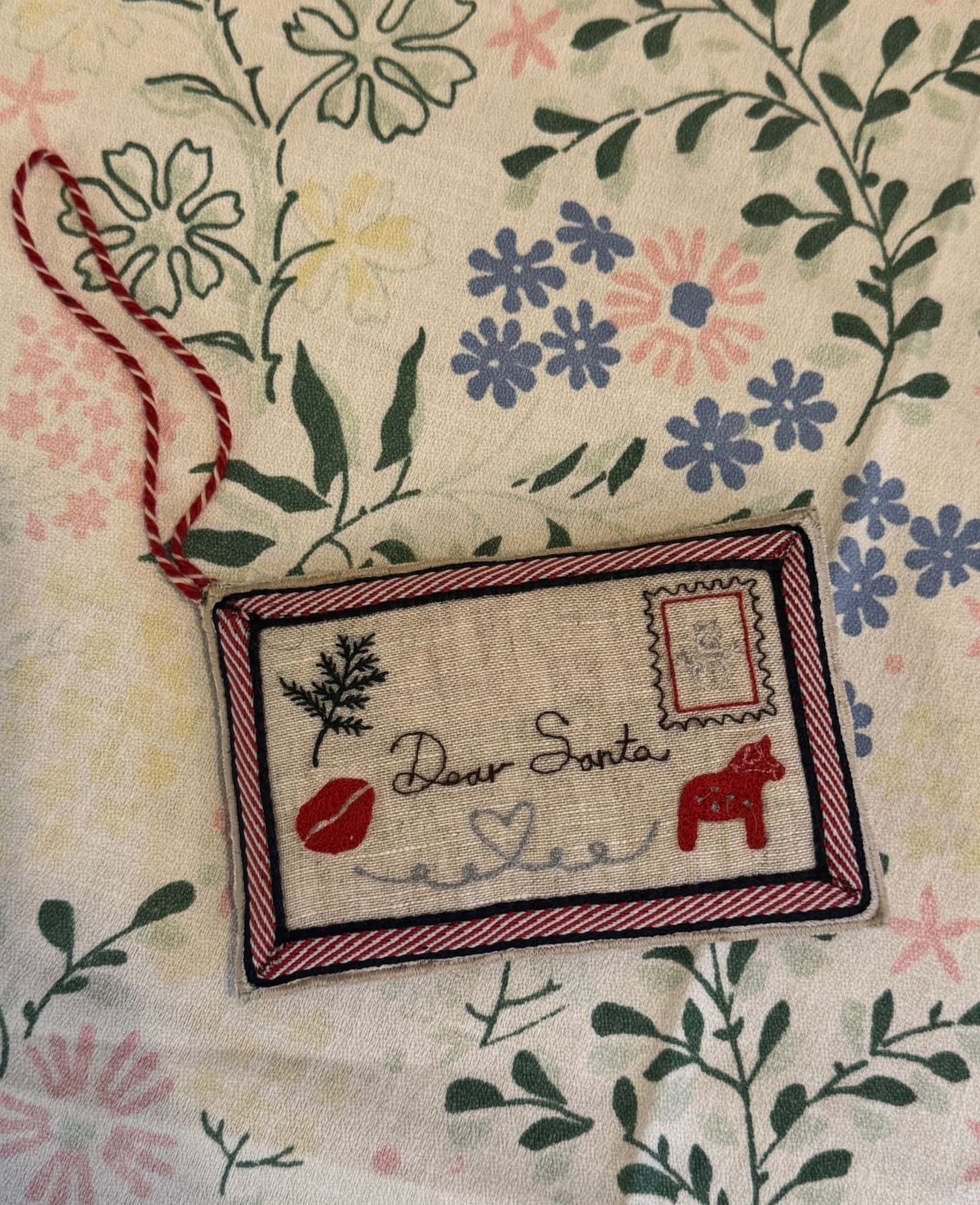 Christmas Letter Ornament - Santa