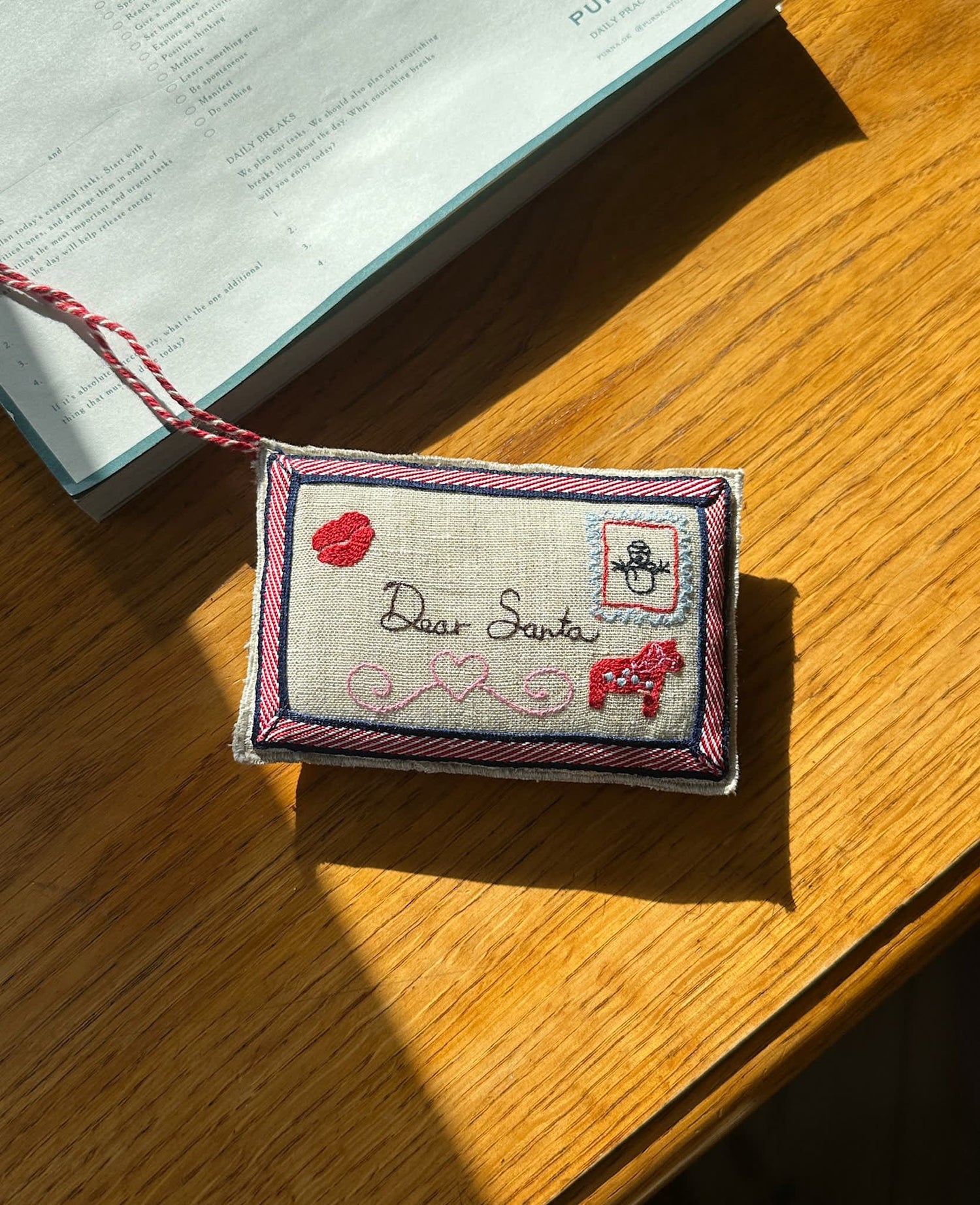 Christmas Letter Ornament - Santa