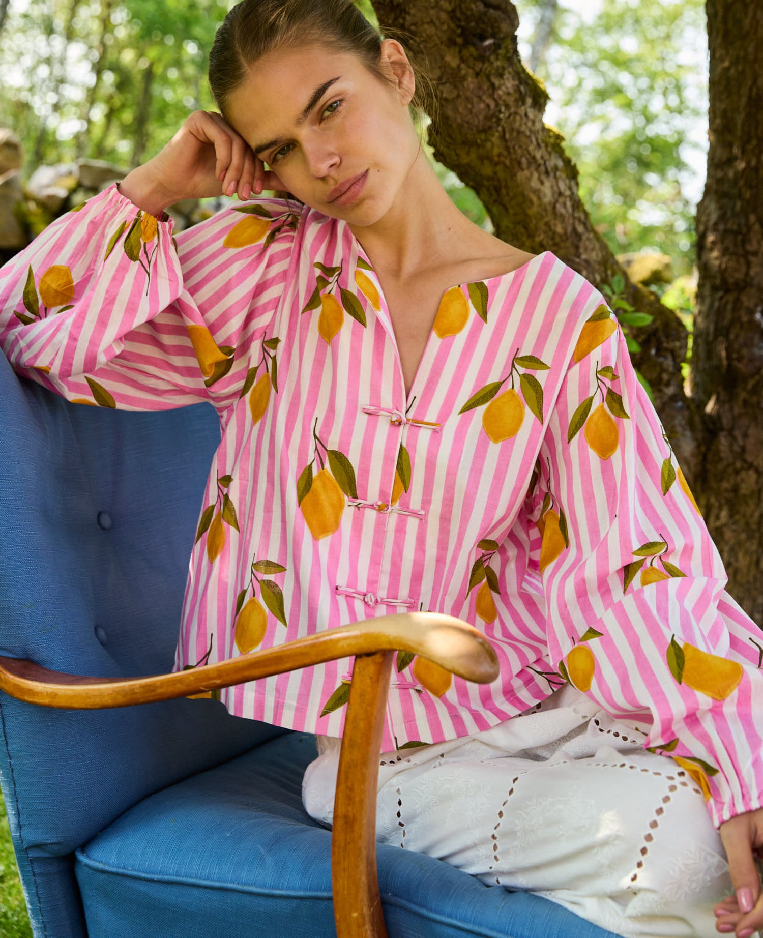 Limone Top - Pink Lemons