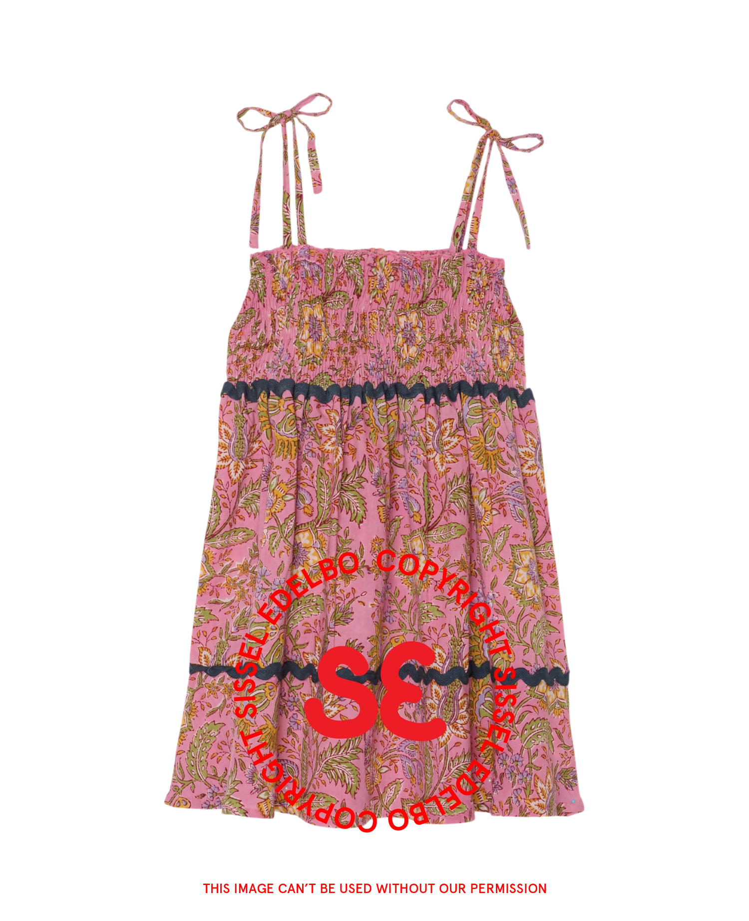 Liz MINI Dress - Pink Flower
