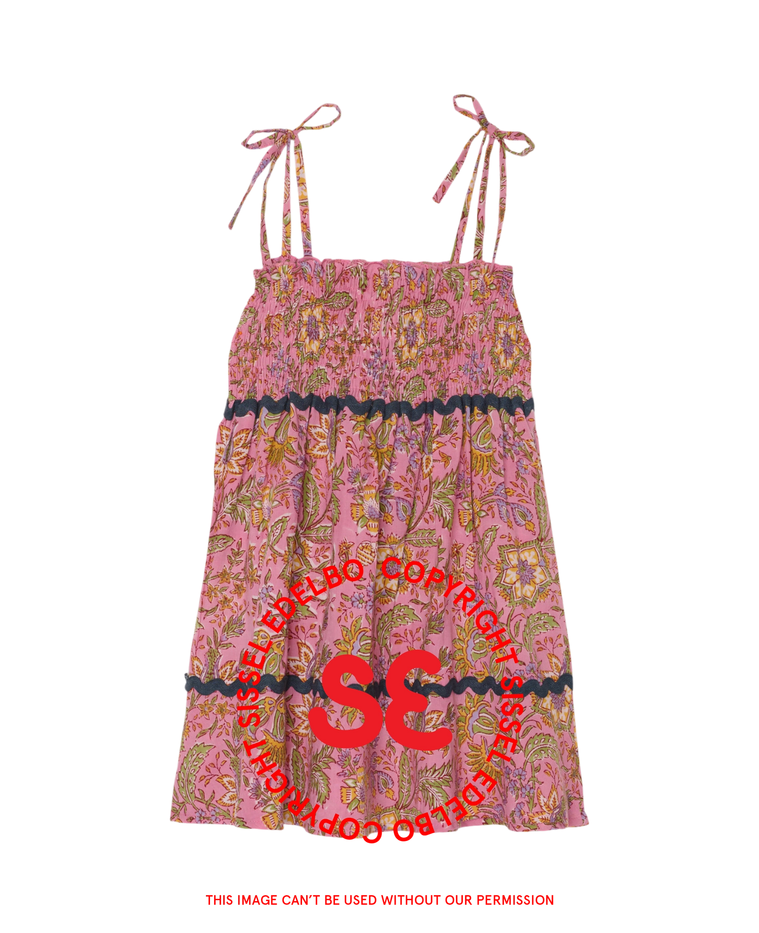Liz MINI Dress - Pink Flower