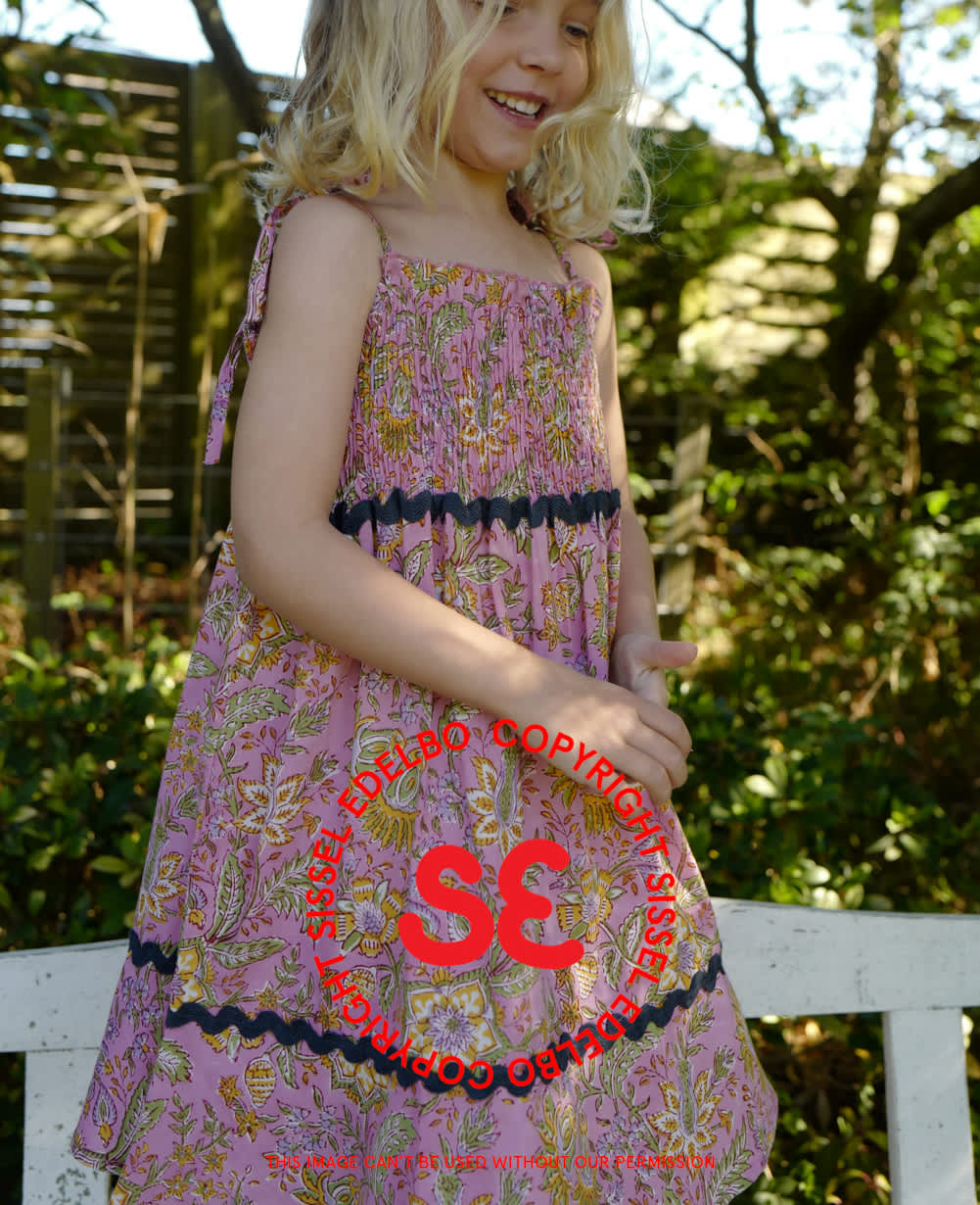 Liz MINI Dress - Pink Flower