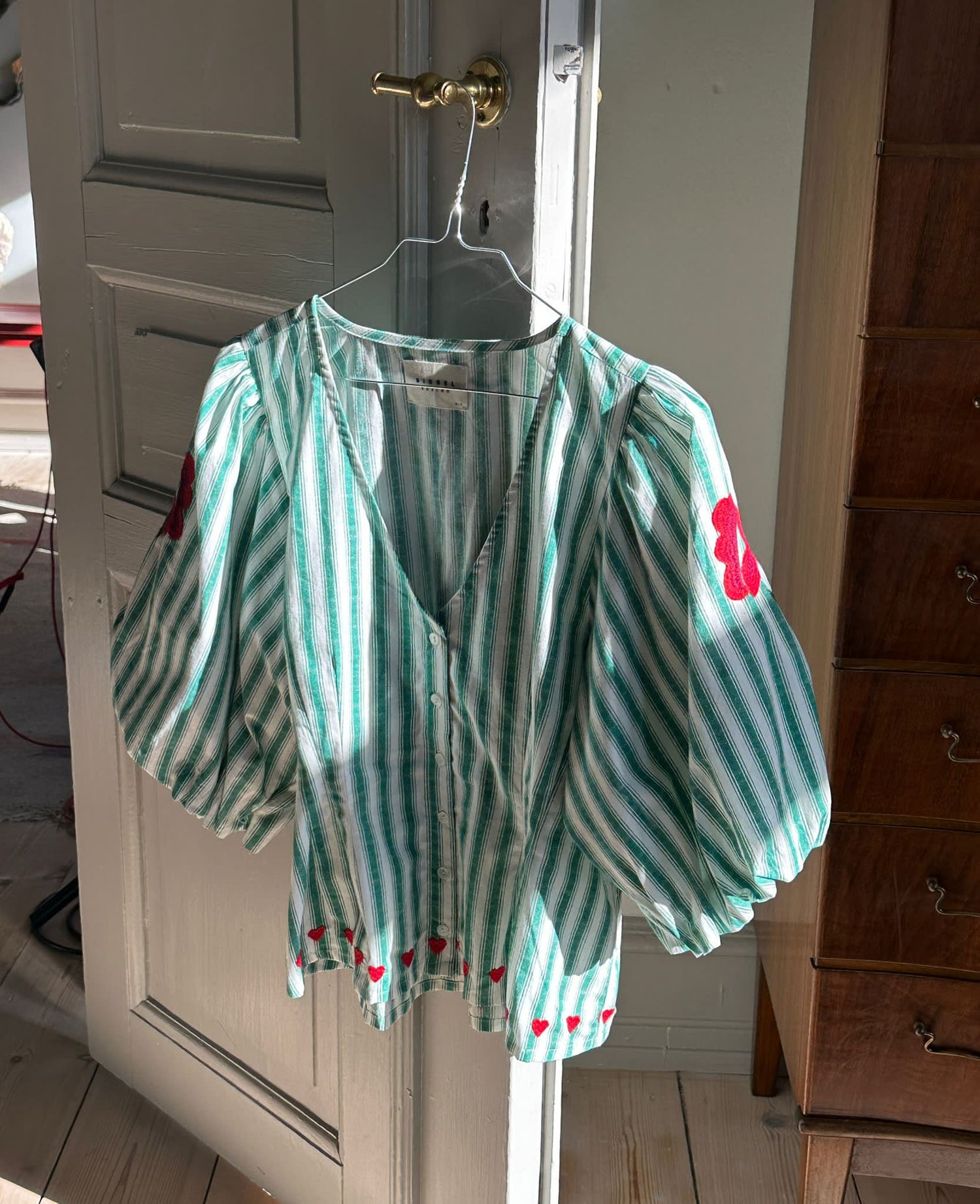 Lotta Shirt - Green Stripes