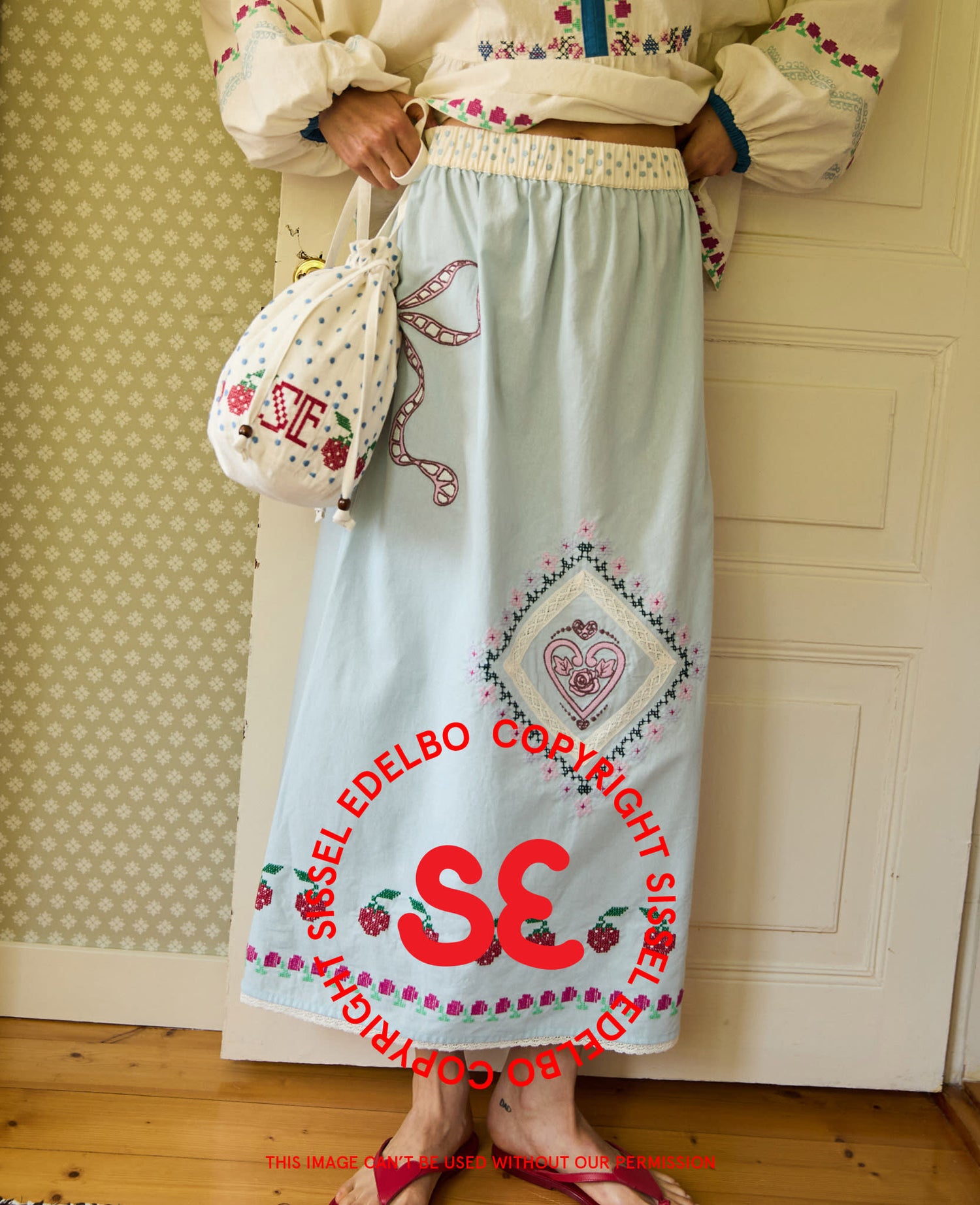 Louise Skirt - Baby Blue