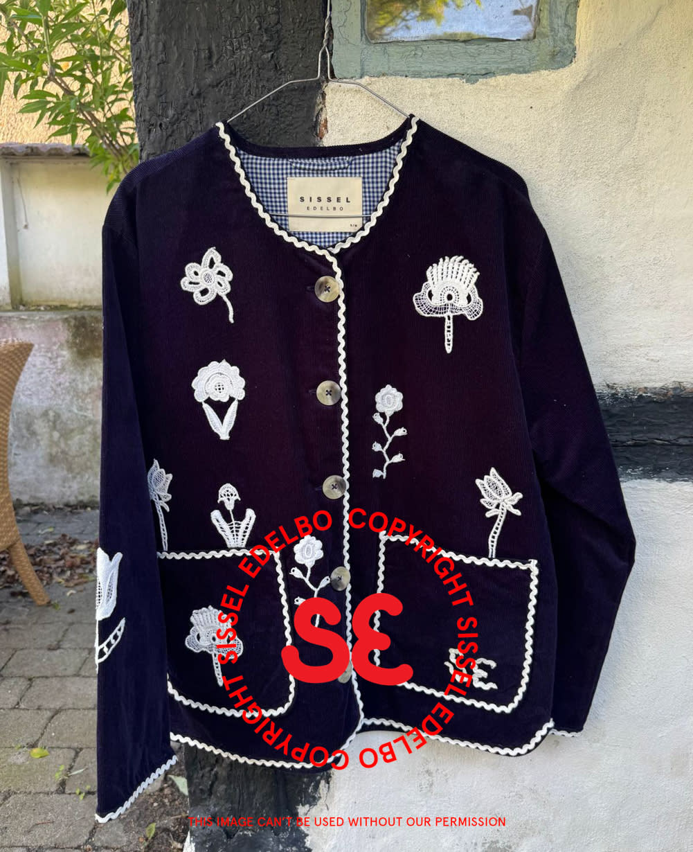 Maggie Jacket - Navy Crochet