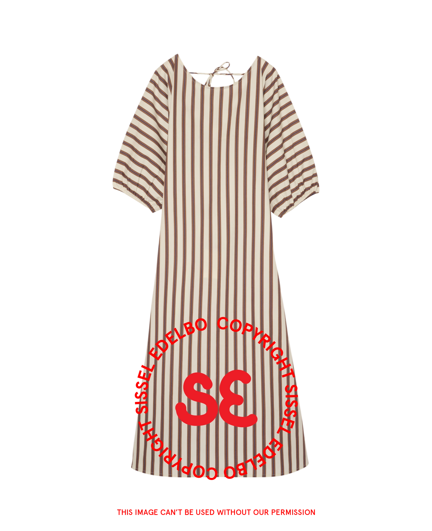 Mendez Dress - Brown Stripes