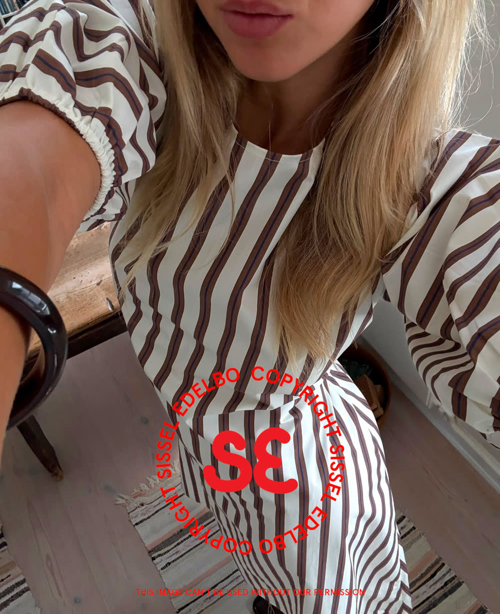 Mendez Dress - Brown Stripes