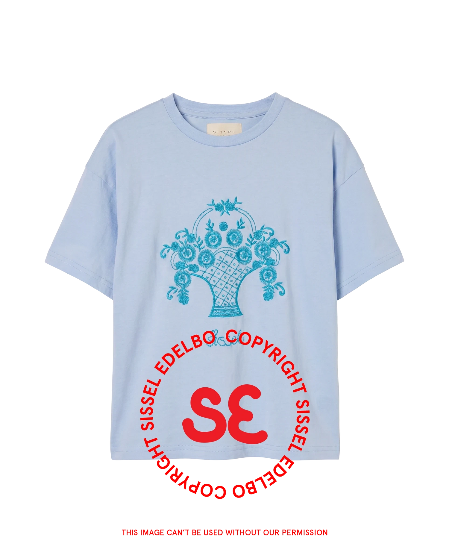Mercy T-shirt - Blue Flower