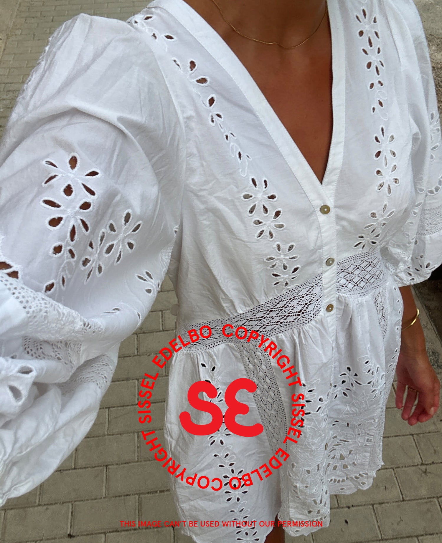 Mila Short Dress - Ecru