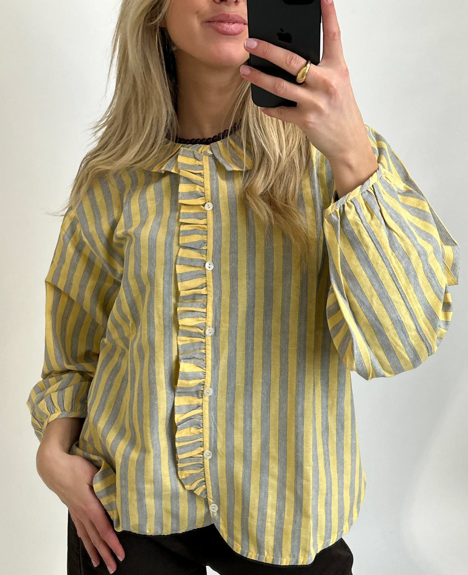 Mirelle Shirt - Yellow Stripes