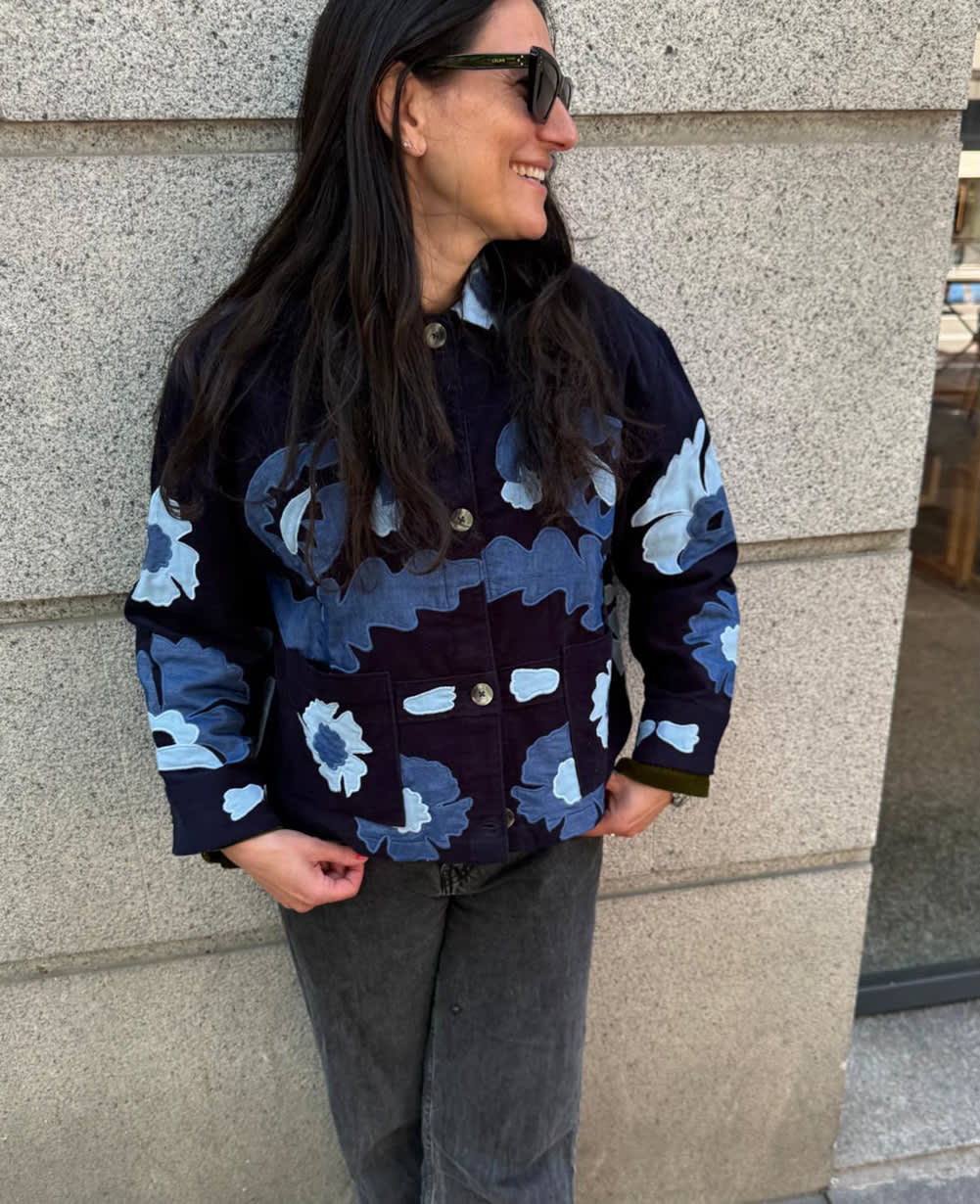Mya Jacket - Navy Sea