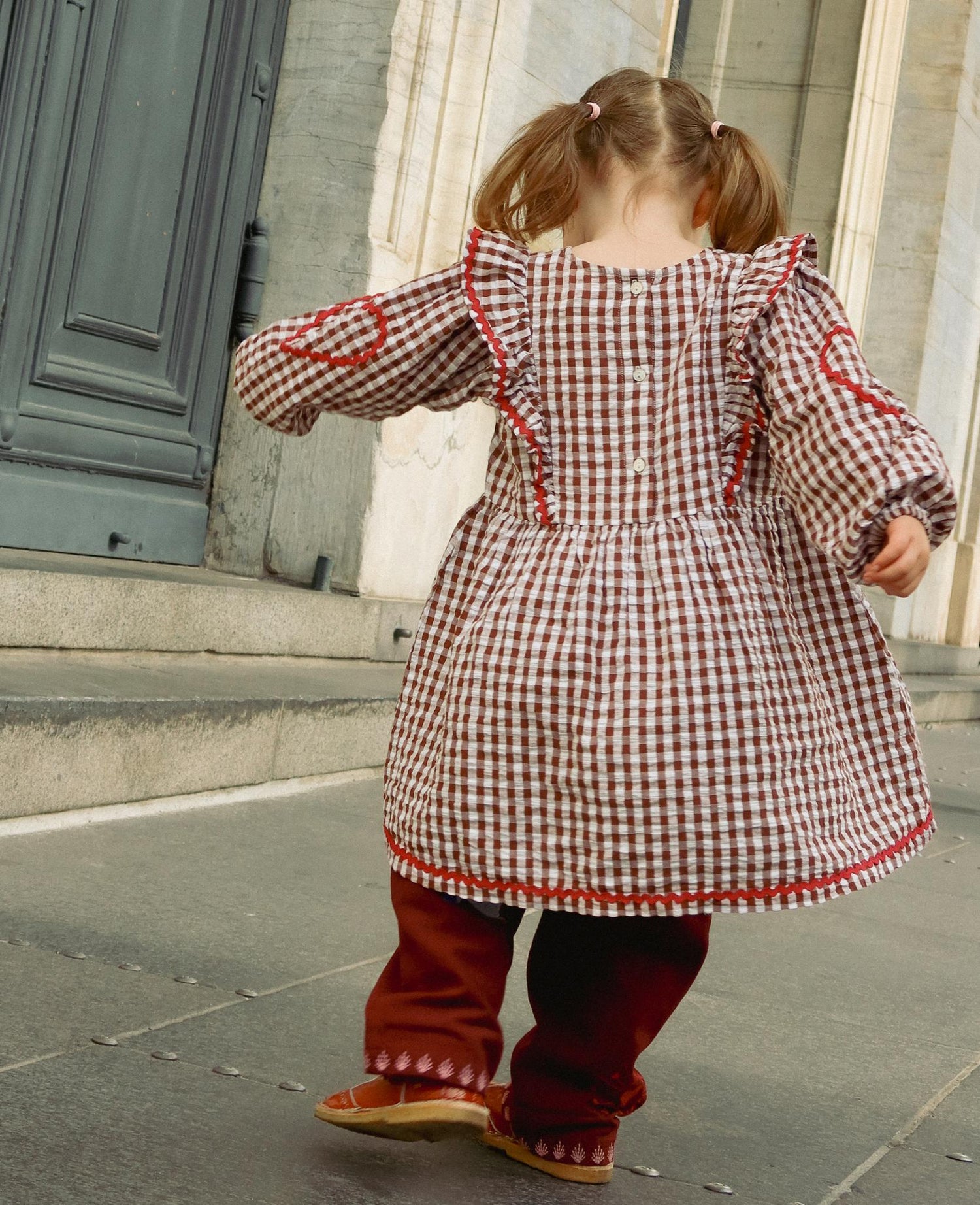 Nanette MINI Dress - Brown Checks