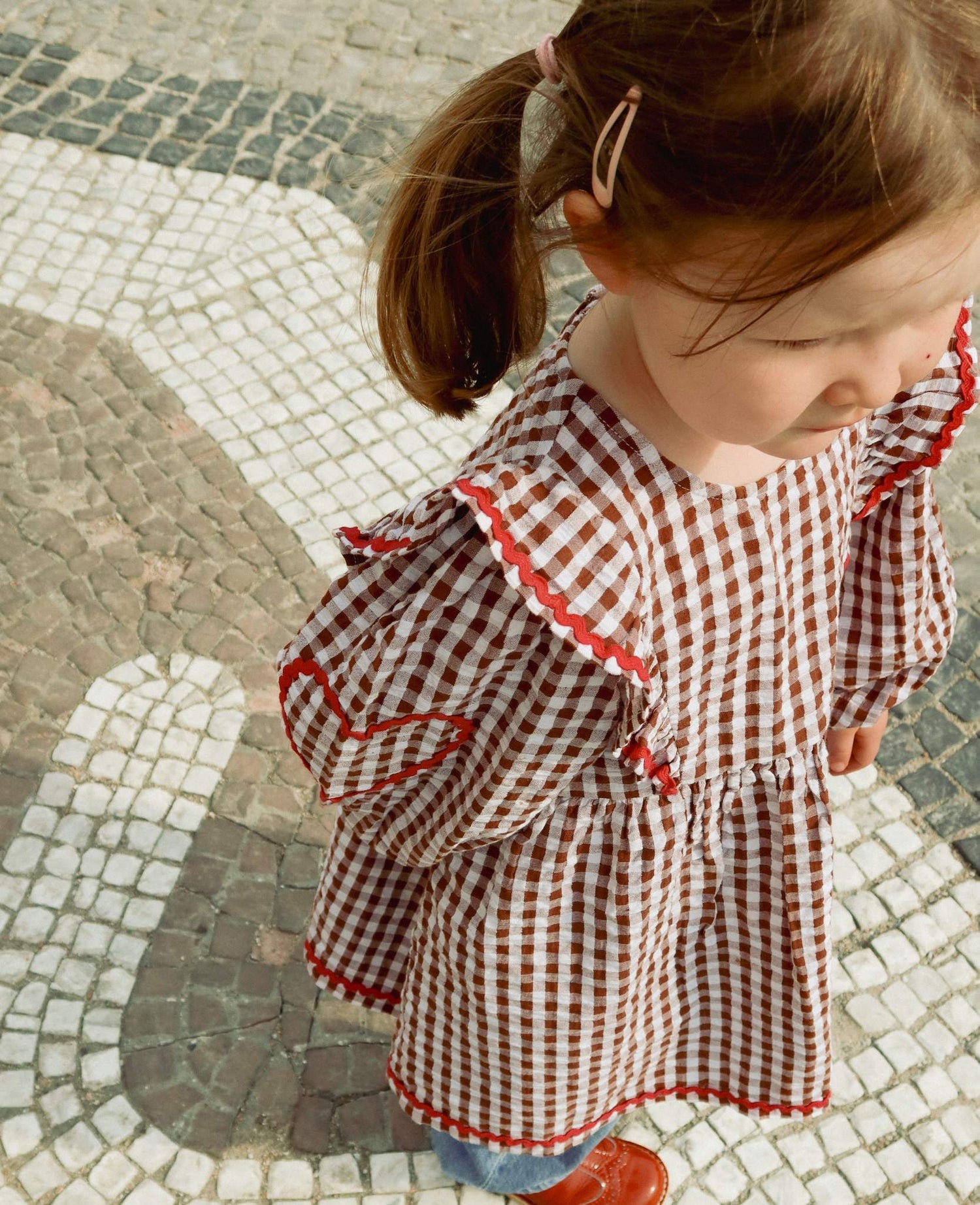 Nanette MINI Dress - Brown Checks