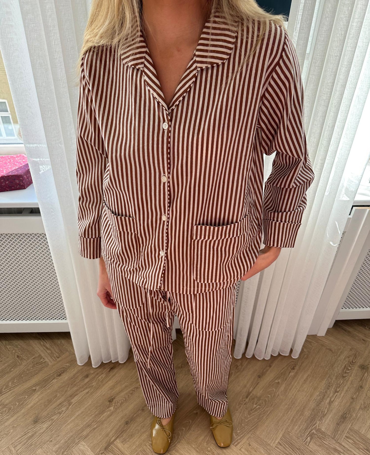 Nuit Pyjamas Set - Brown Stripes