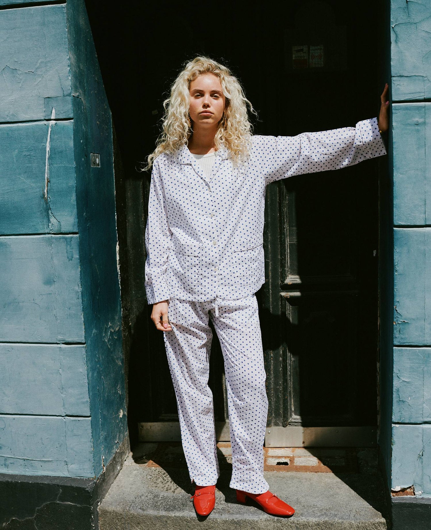 Nuit Pyjamas Set - Navy Dot