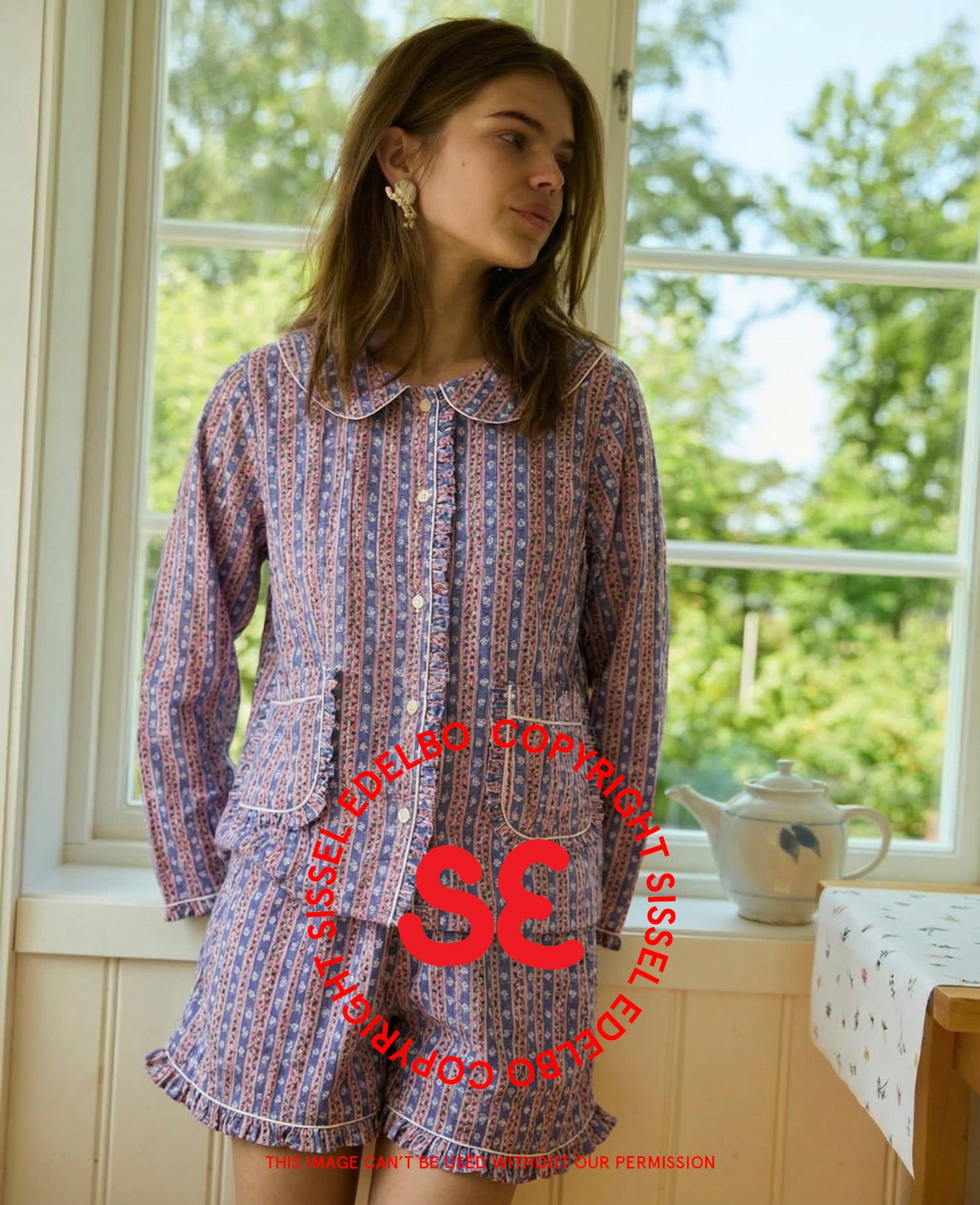 Nuvena Pyjamas Set - Blue Stripes