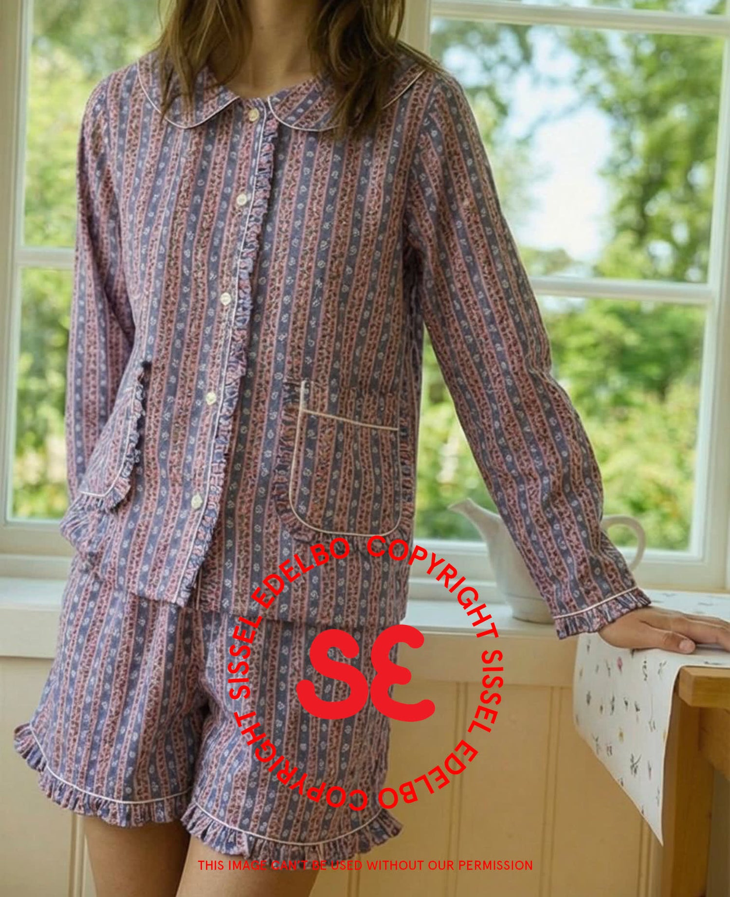 Nuvena Pyjamas Set - Blue Stripes