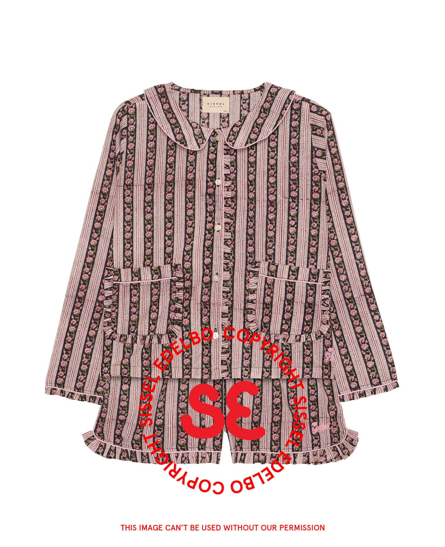 Nuvena Pyjamas Set - Black Stripes