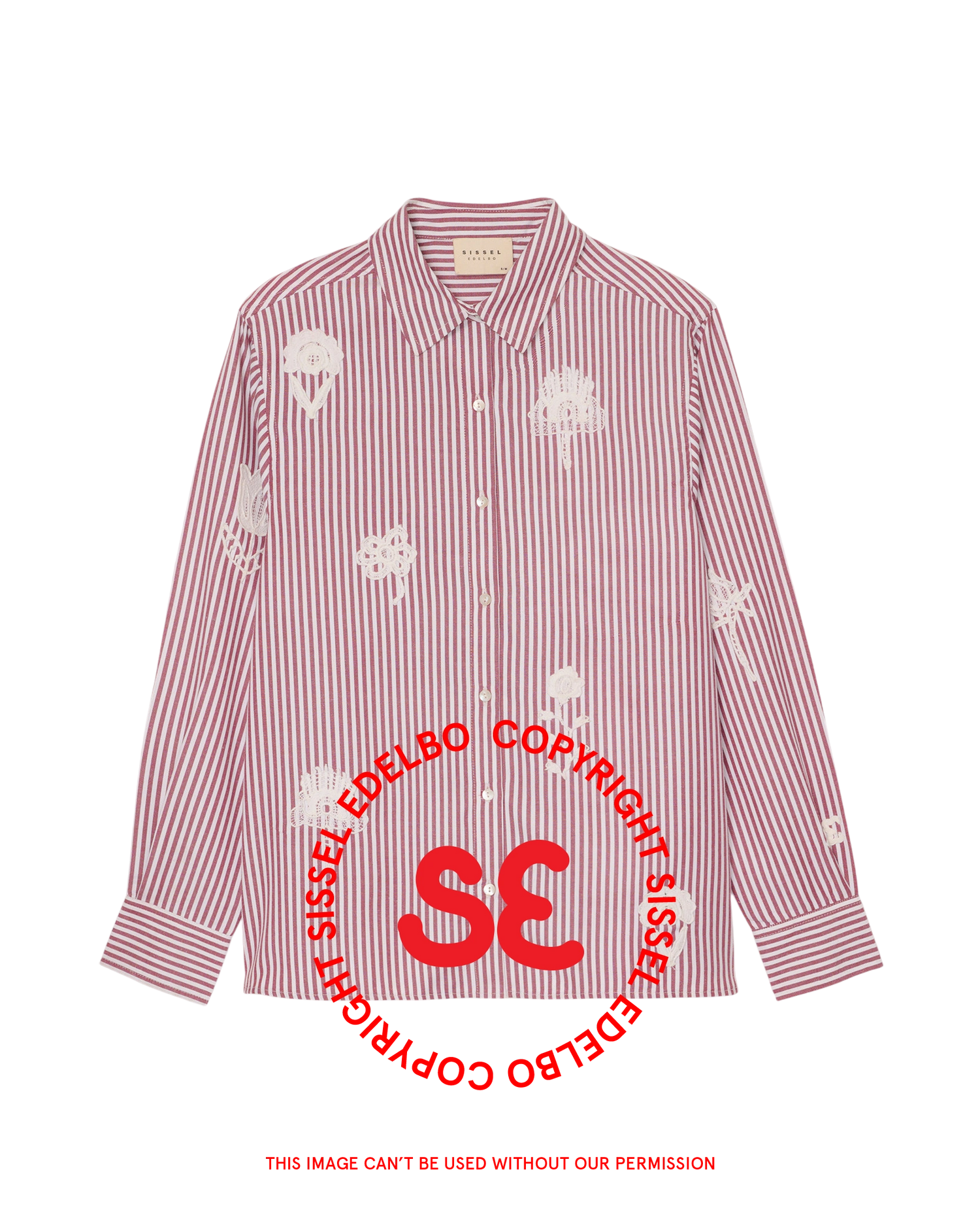 Olive Shirt - Red Stripes