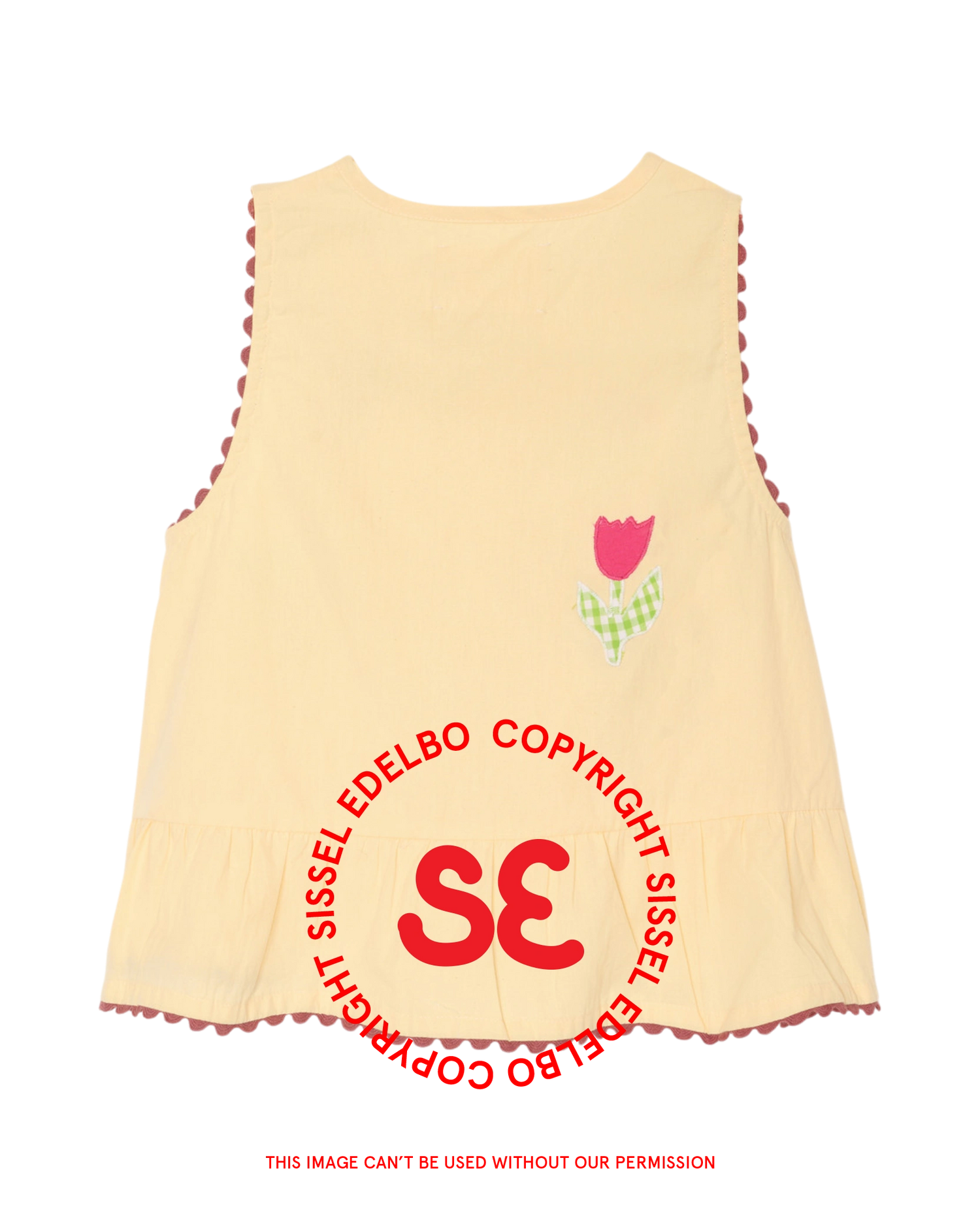 Peony MINI Top - Yellow Applique