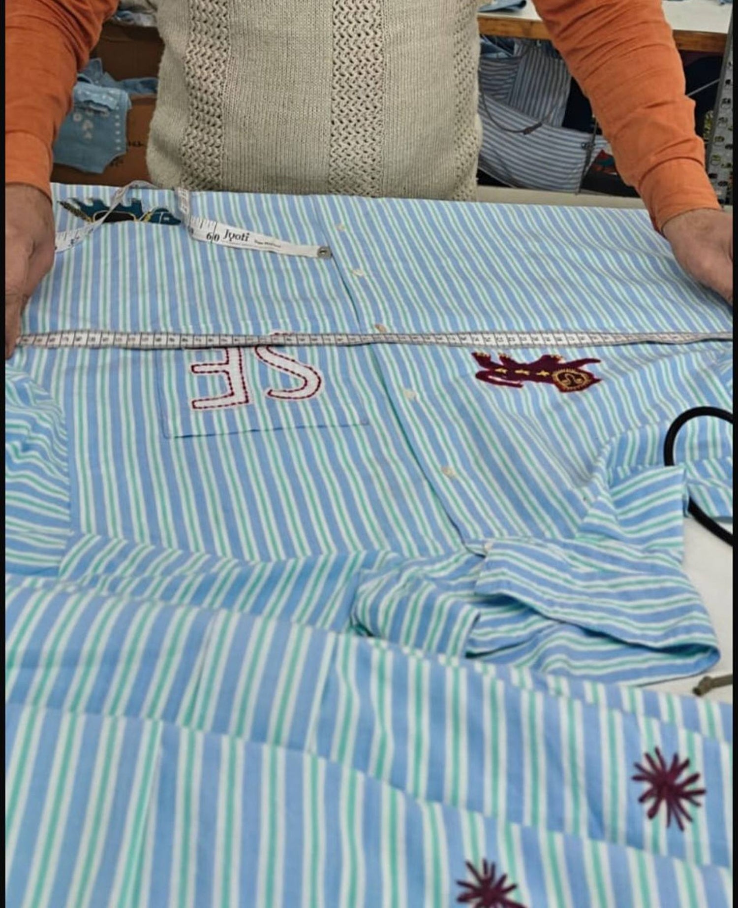 Pil Shirt - Green Stripes