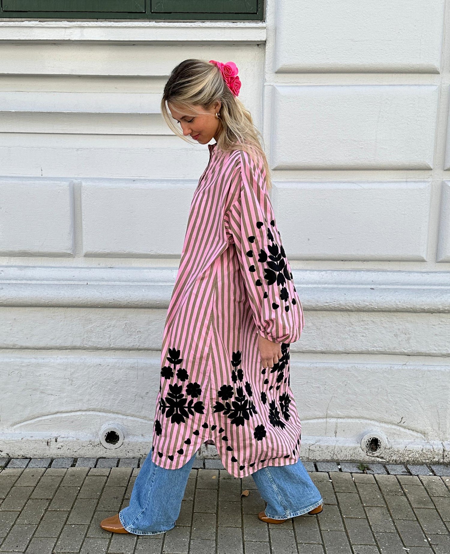 Rikke Dress - Pink Stripes