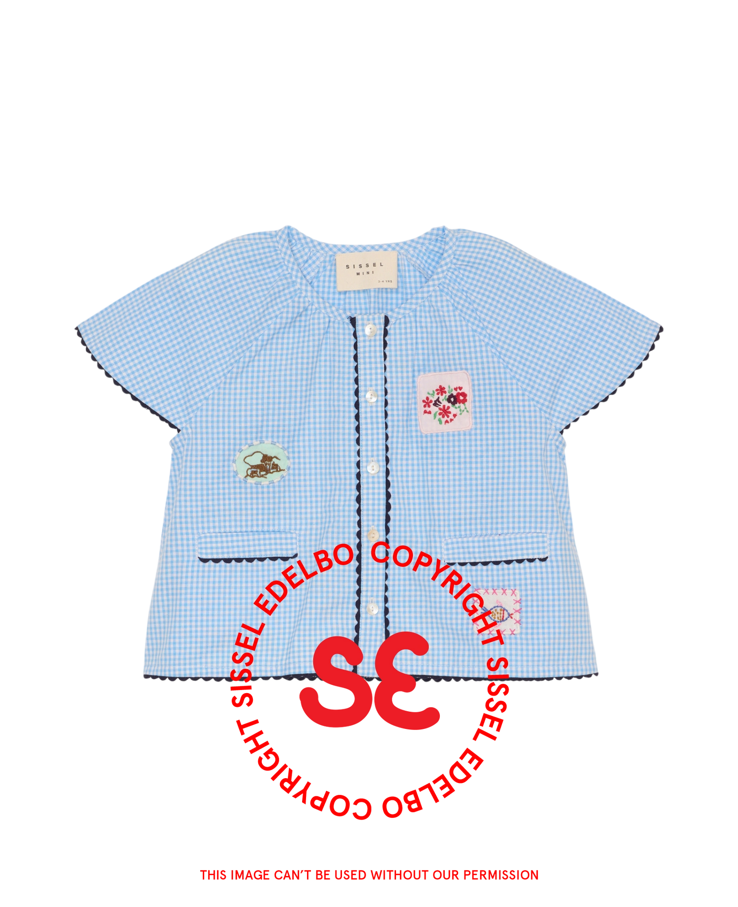 Rillo MINI Top - Blue Gingham