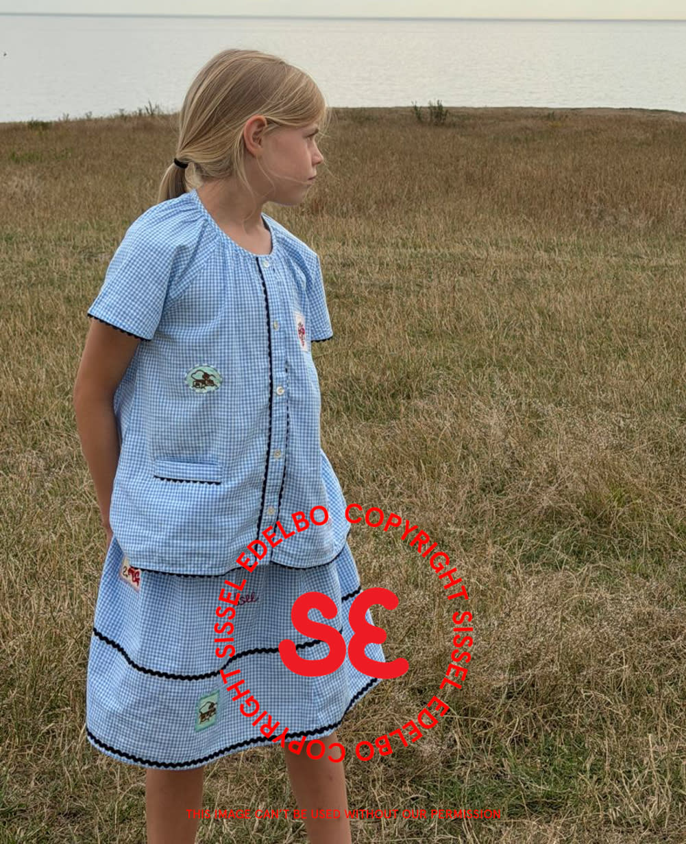 Rillo MINI Top - Blue Gingham