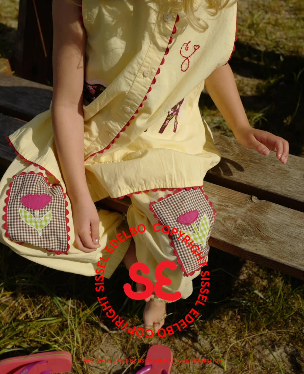 Romy MINI Pants - Yellow Applique