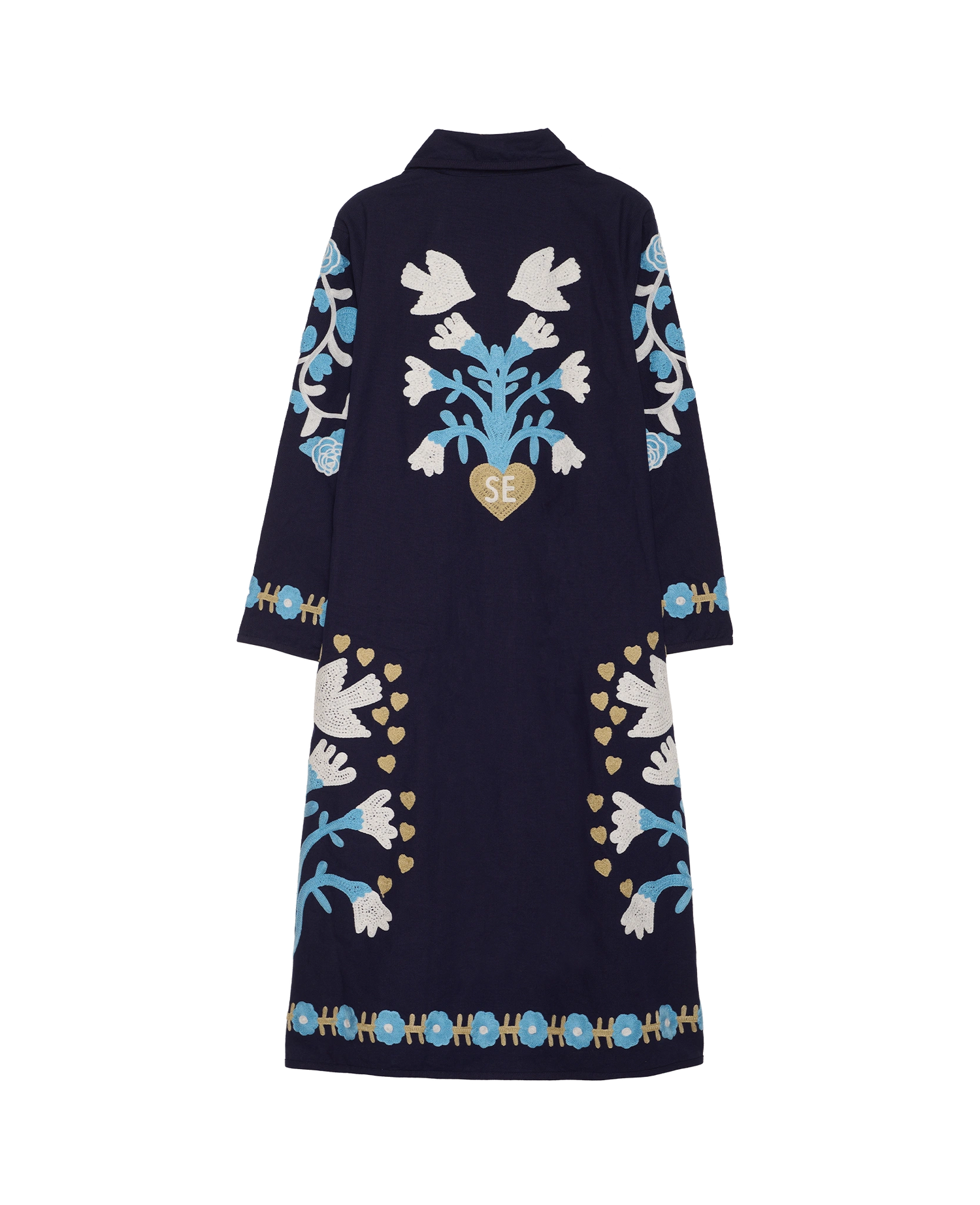 Rose Coat - Navy Horses