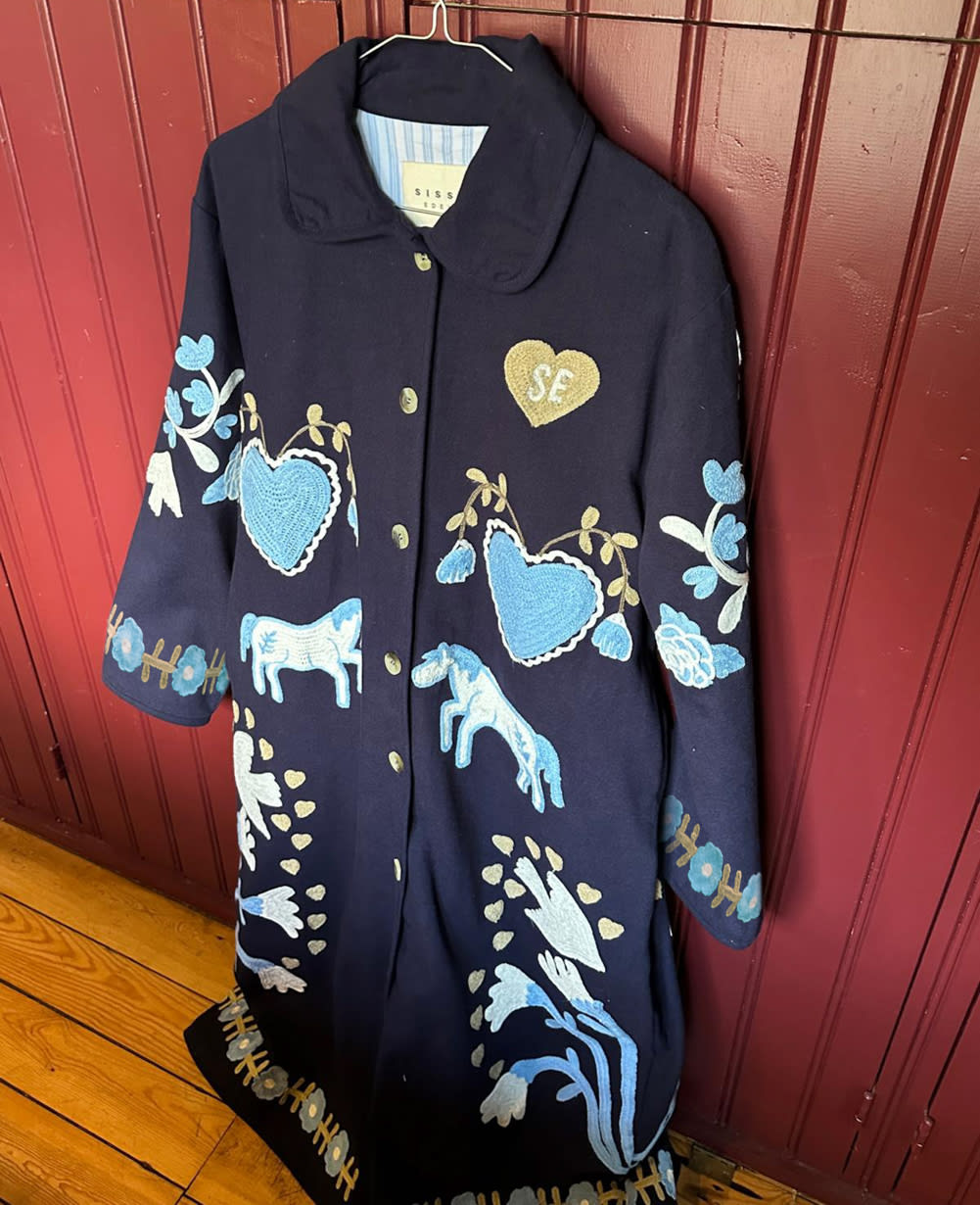 Rose Coat - Navy Horses