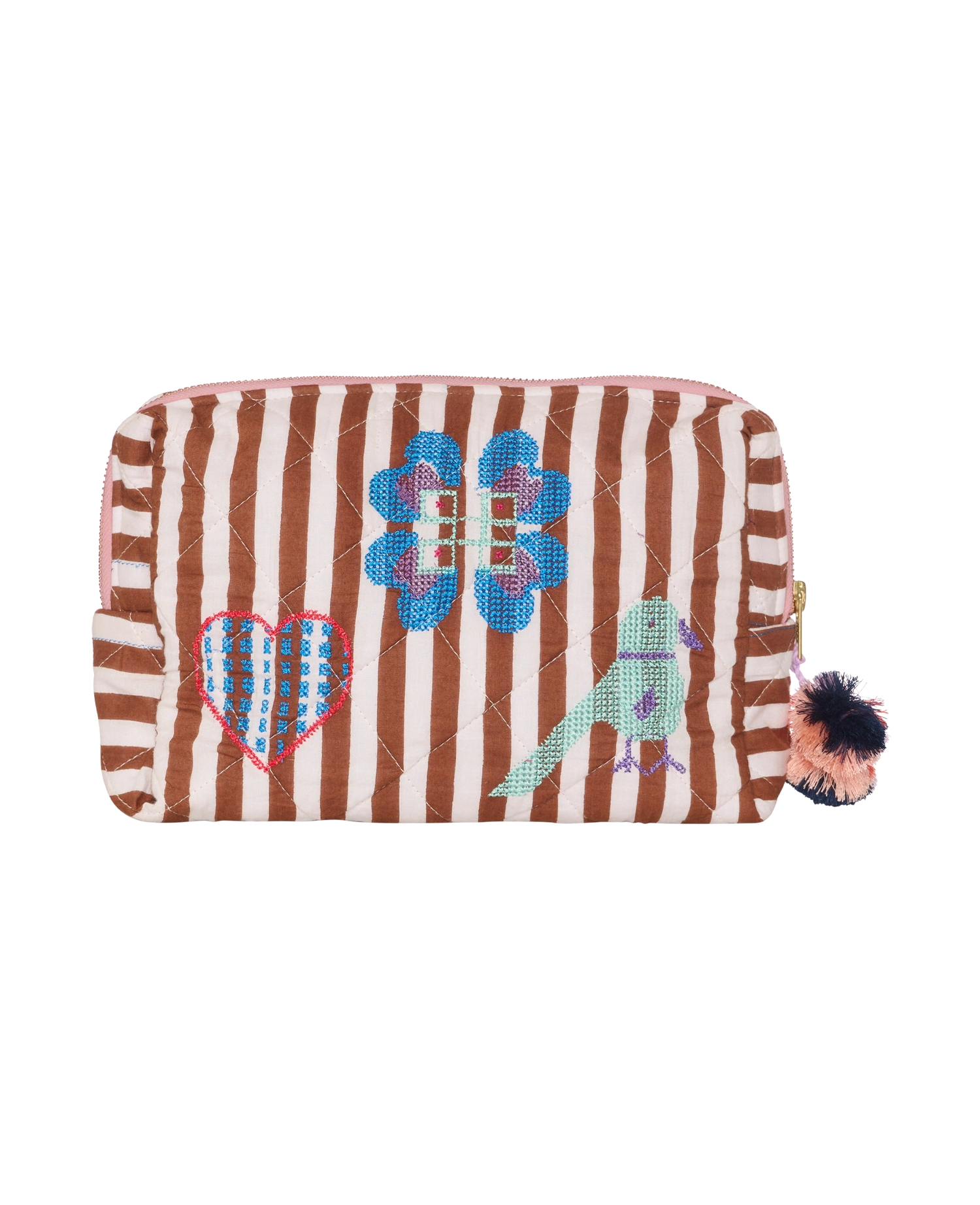 Rosea Cosmetic Bag - Brown Stripes