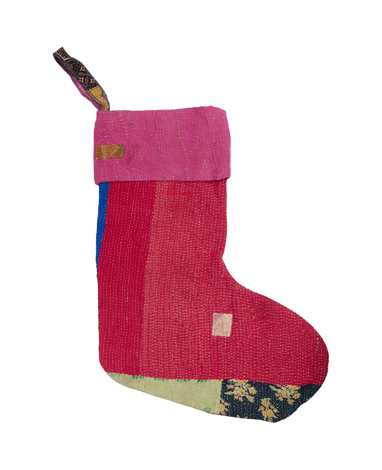 Christmas Kantha Stocking - No. 115