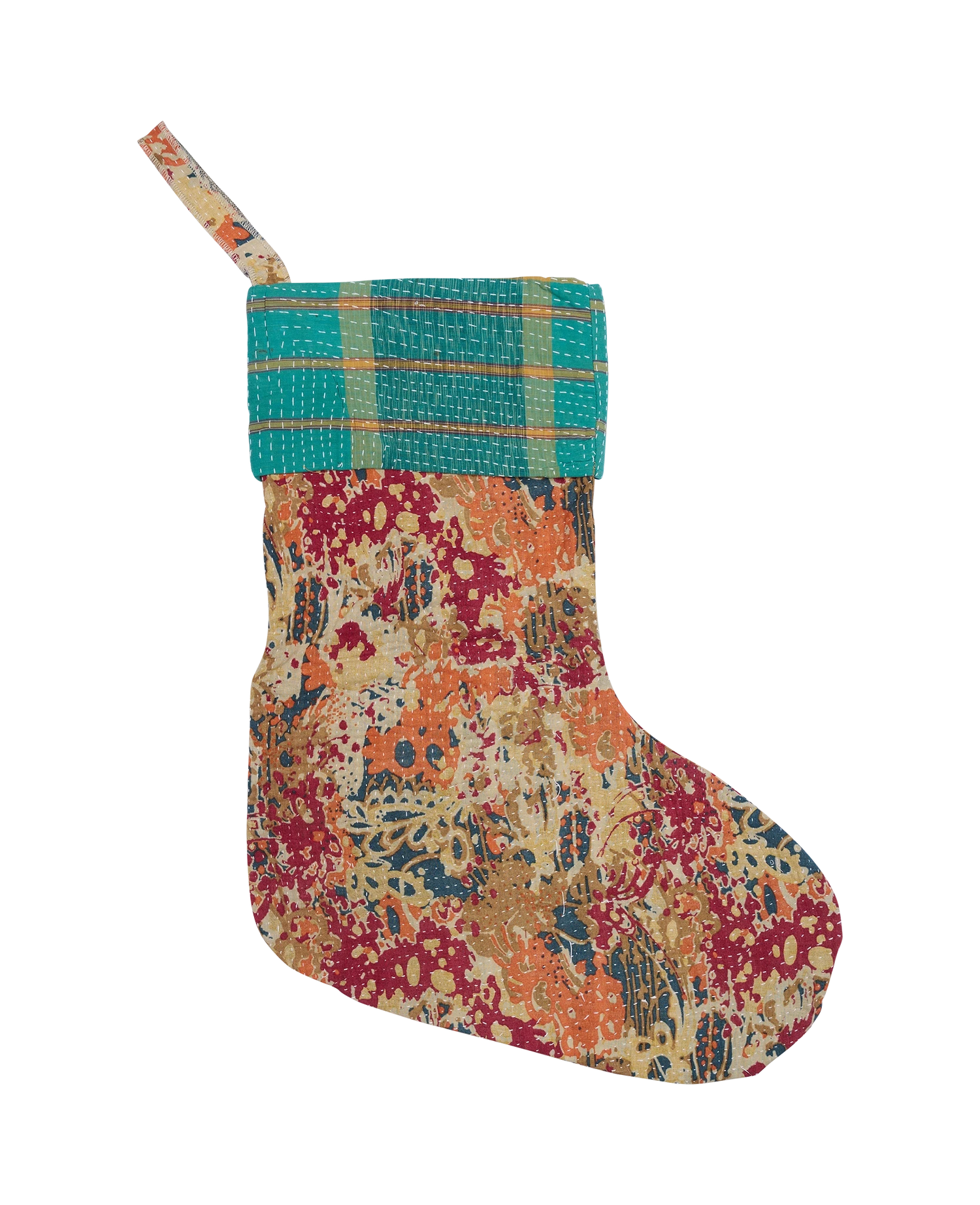 Christmas Kantha Stocking - No. 13