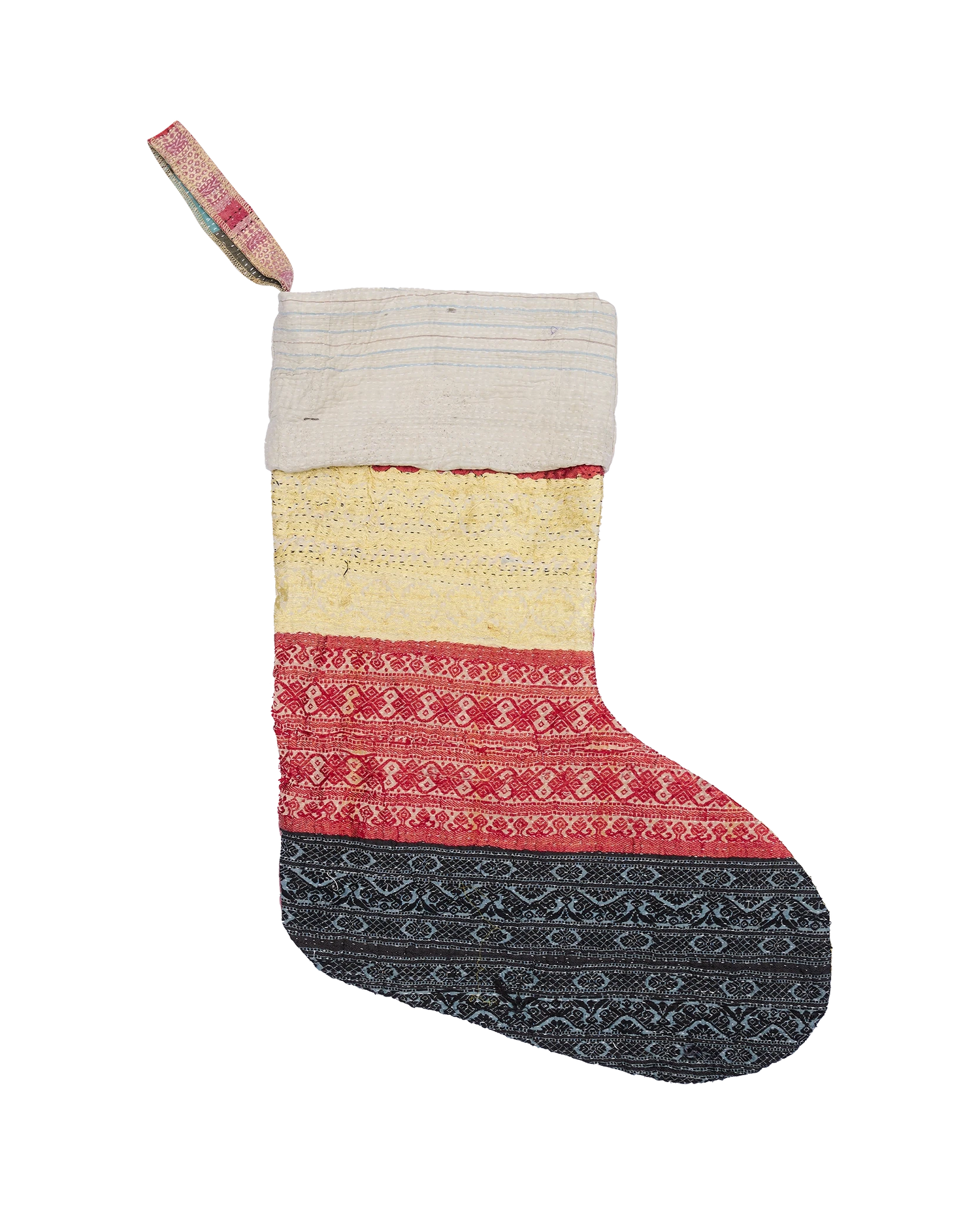 Christmas Kantha Stocking - No. 160