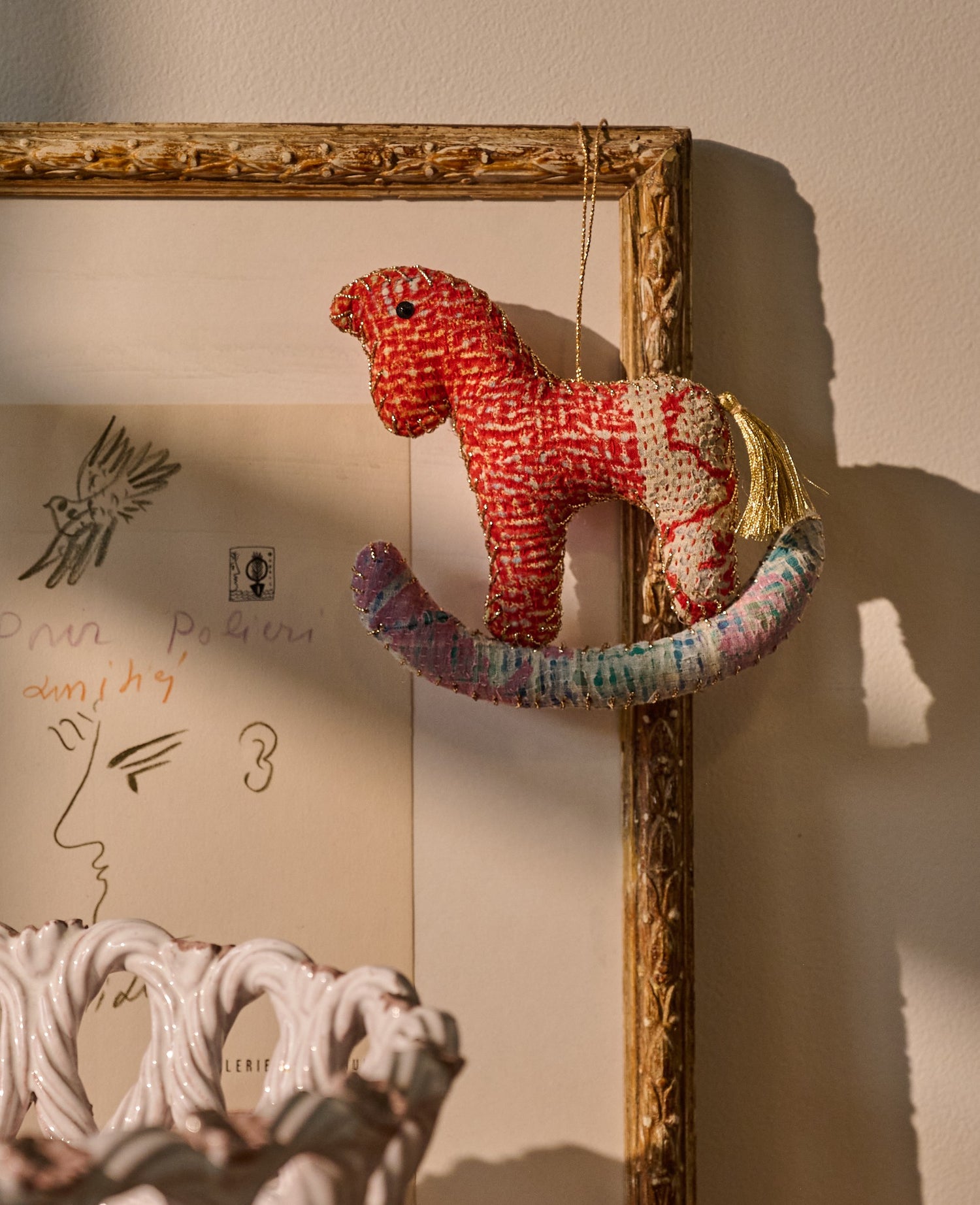 Rocking Kantha Horse Ornament - Mamamia