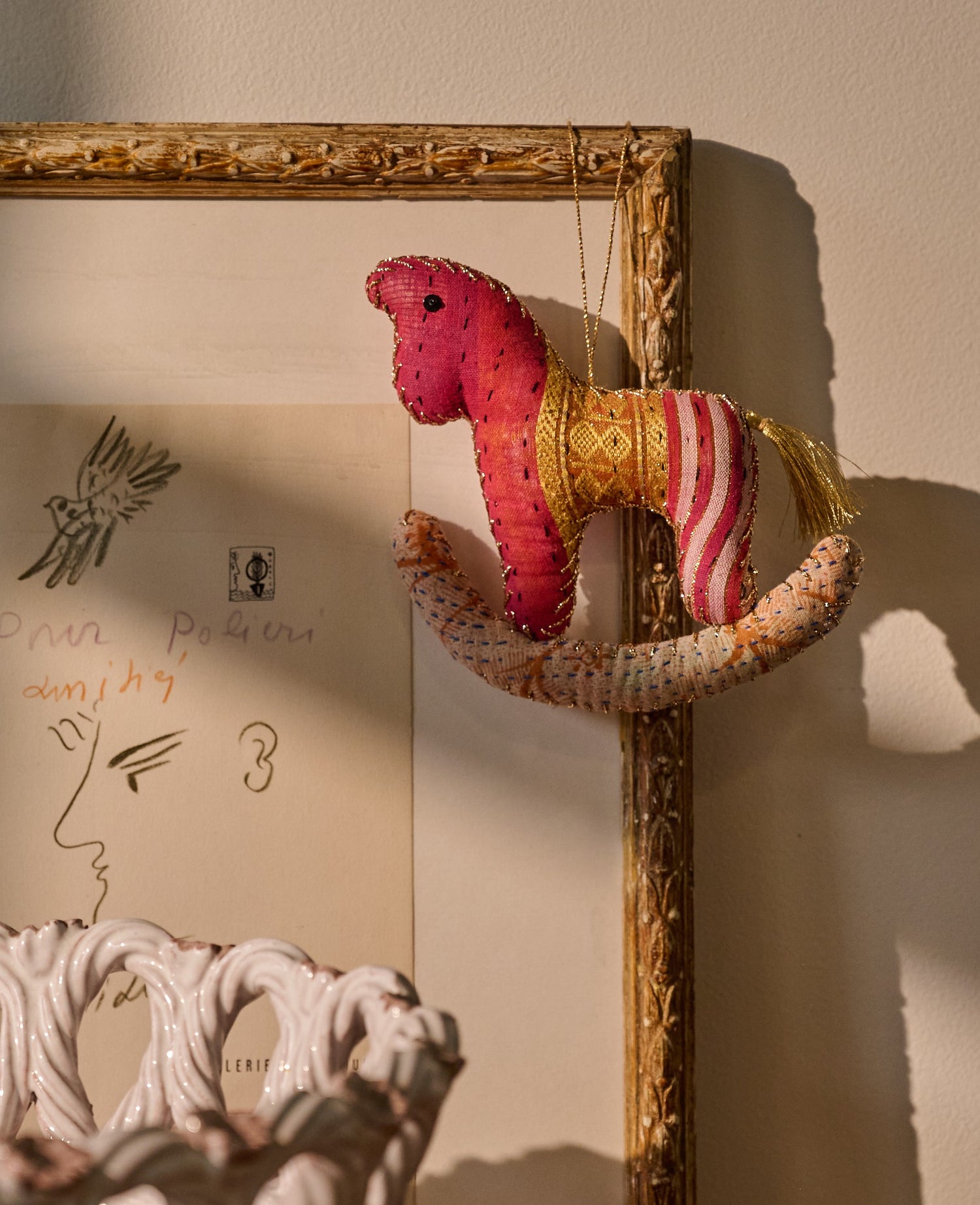 Rocking Kantha Horse Ornament - Palomo