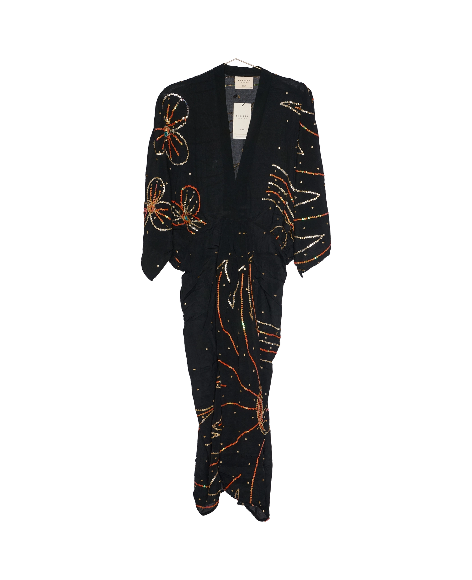 Juno SILK Dress Sparkling Black - No. 163