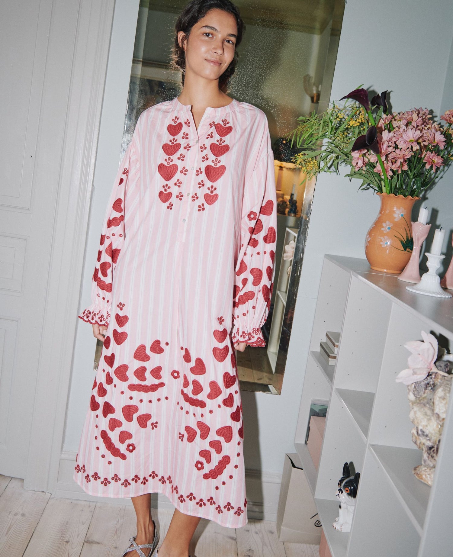 Elisabeth Dress - Rose Stripes